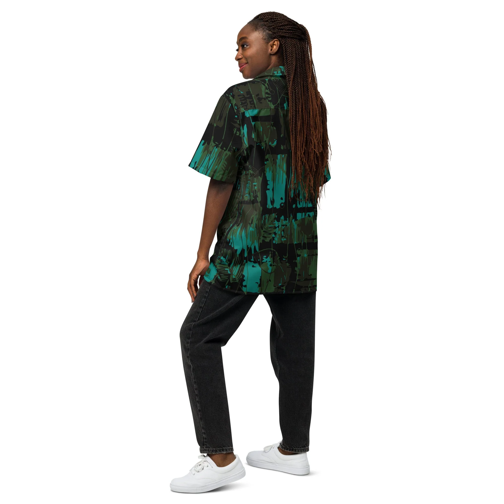 NEO Jungle CAMO Unisex Short-Sleeve Button Shirt - Image 10