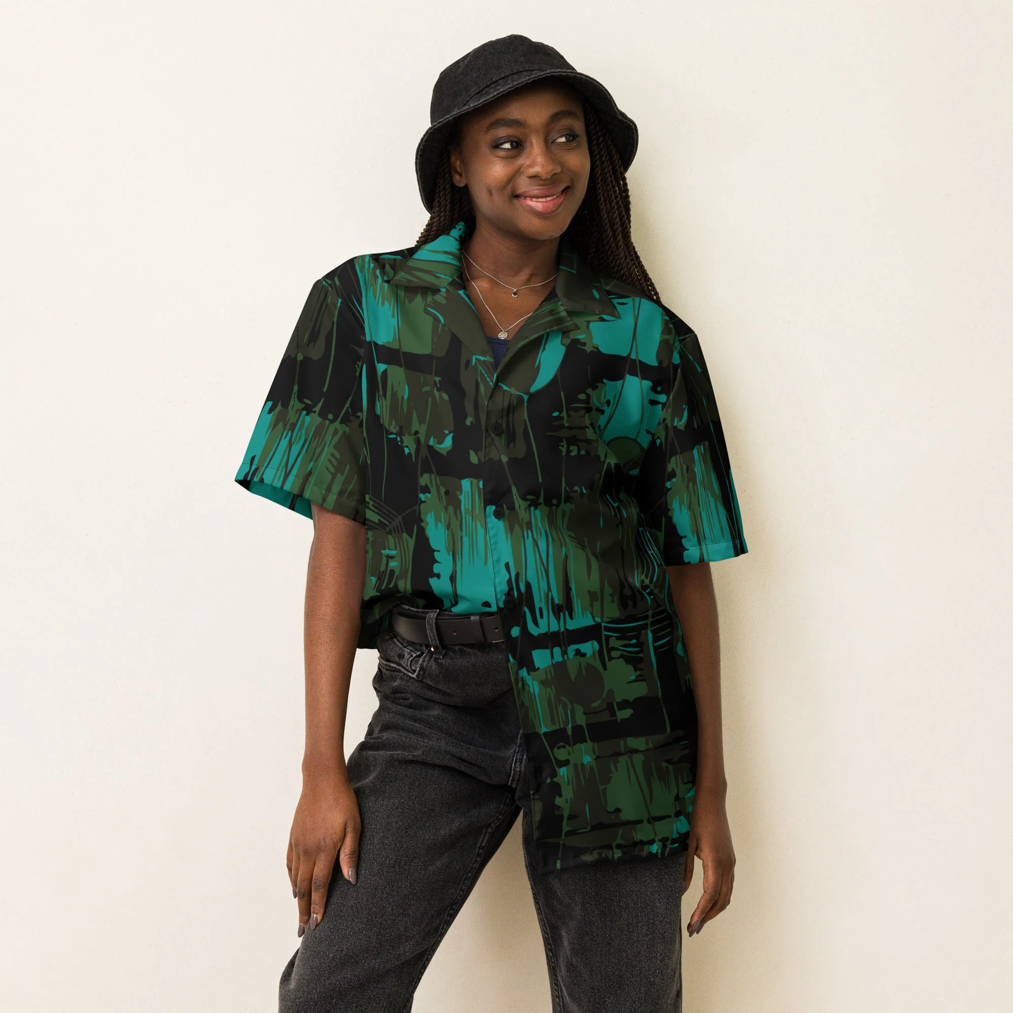 NEO Jungle CAMO Unisex Short-Sleeve Button Shirt - Image 14