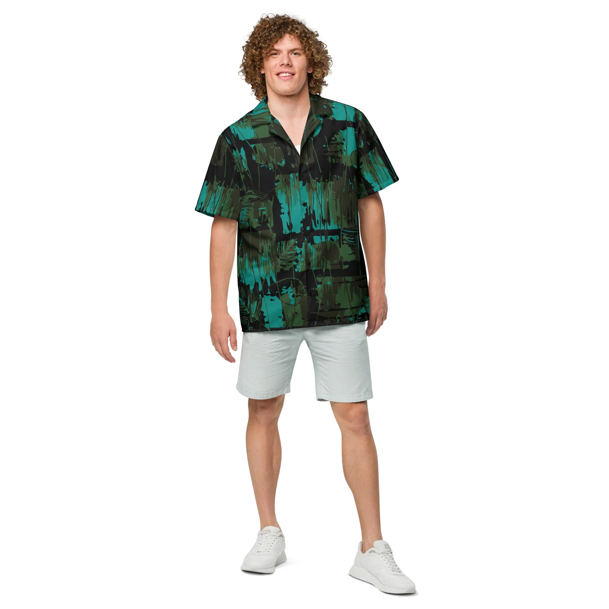 NEO Jungle CAMO Unisex Short-Sleeve Button Shirt - Image 4