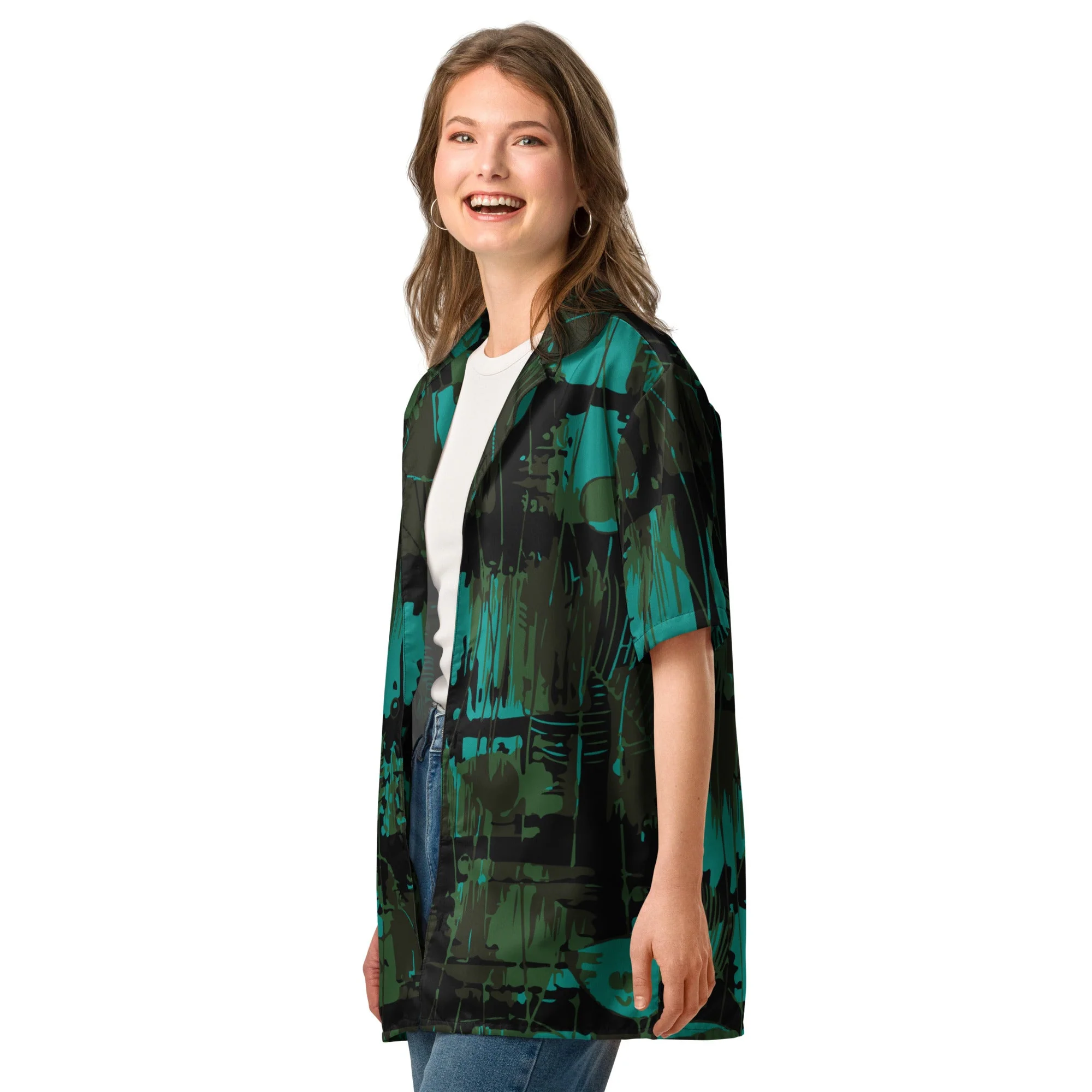 NEO Jungle CAMO Unisex Short-Sleeve Button Shirt - Image 7