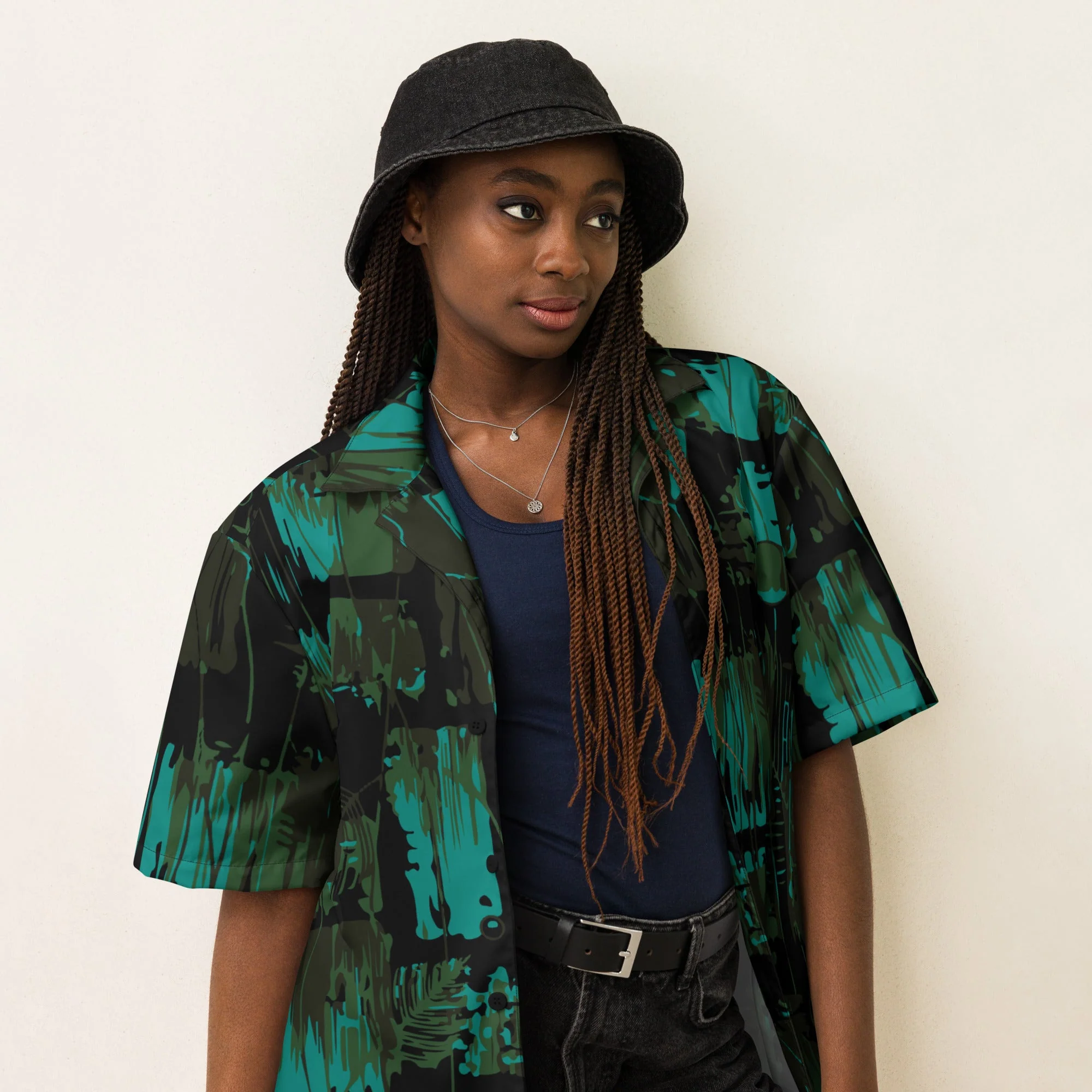 NEO Jungle CAMO Unisex Short-Sleeve Button Shirt - Image 9