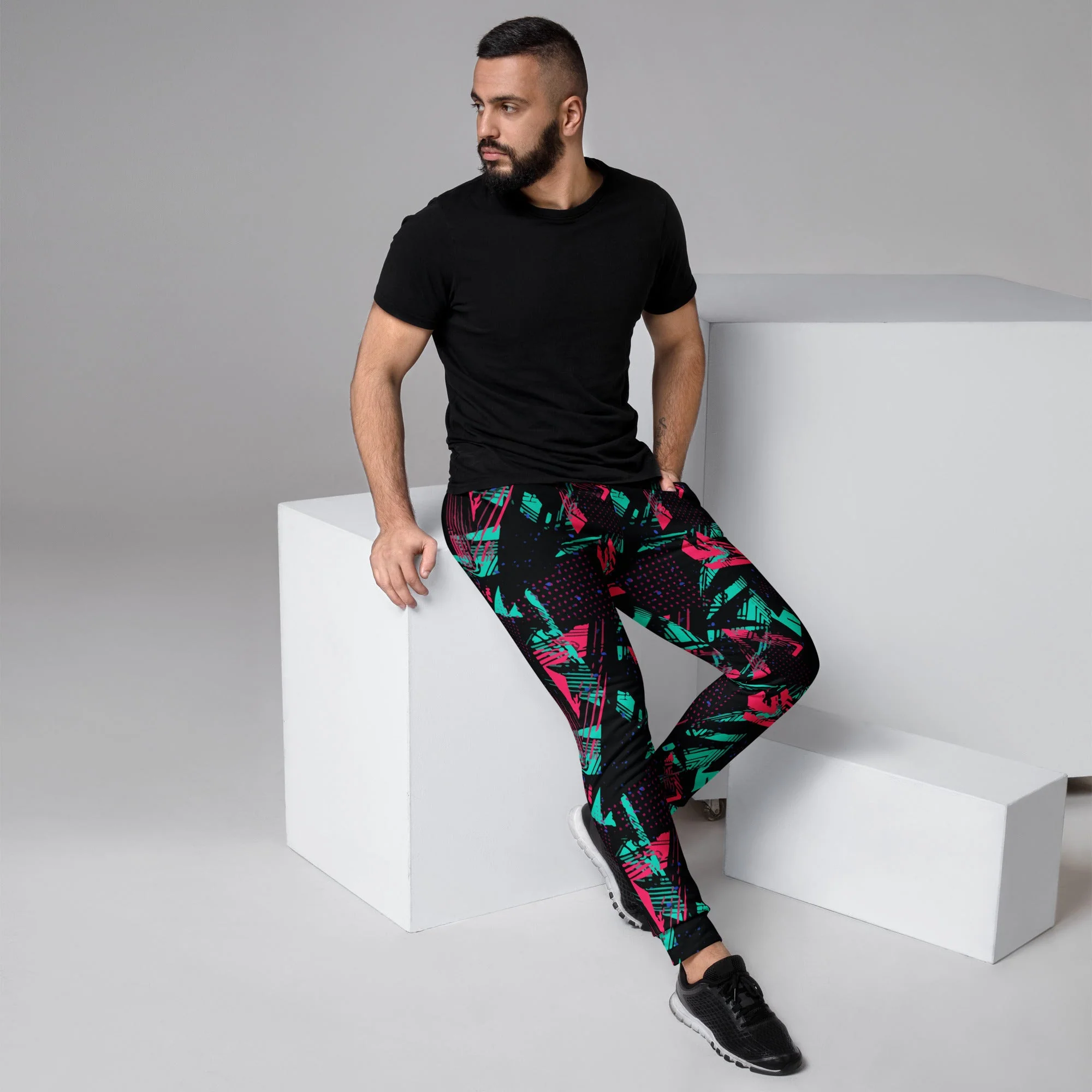 Neon Shatter CAMO Mens Joggers
