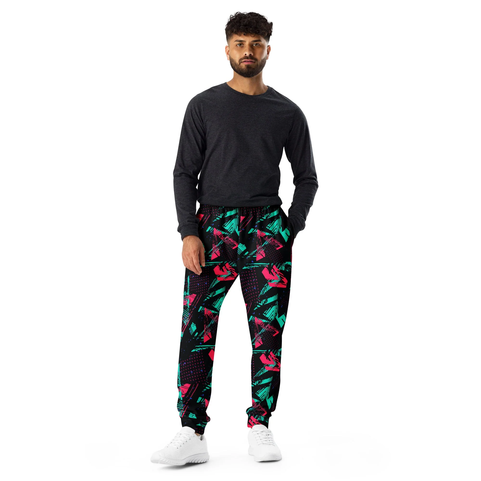 Neon Shatter CAMO Mens Joggers - Image 2