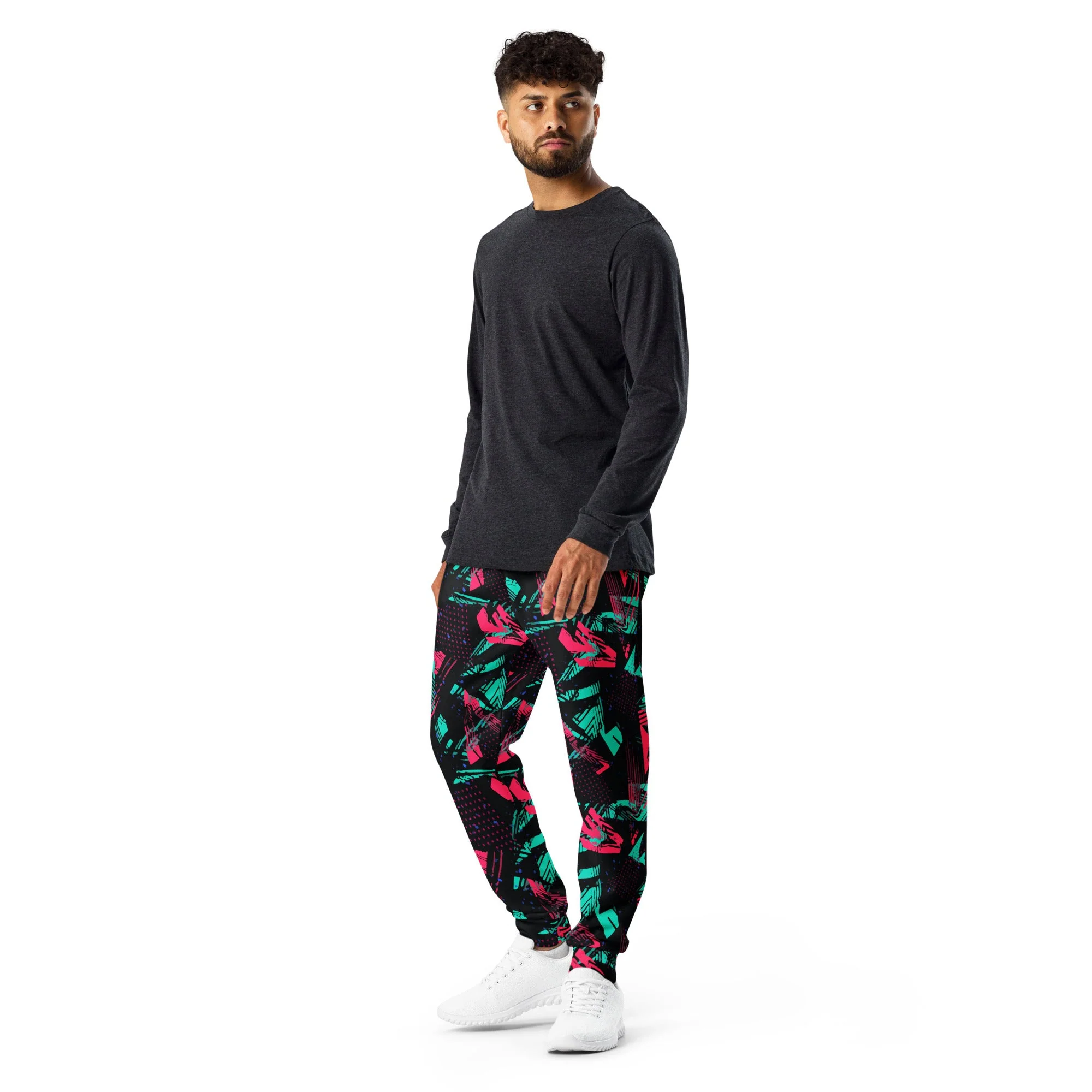 Neon Shatter CAMO Mens Joggers - Image 3