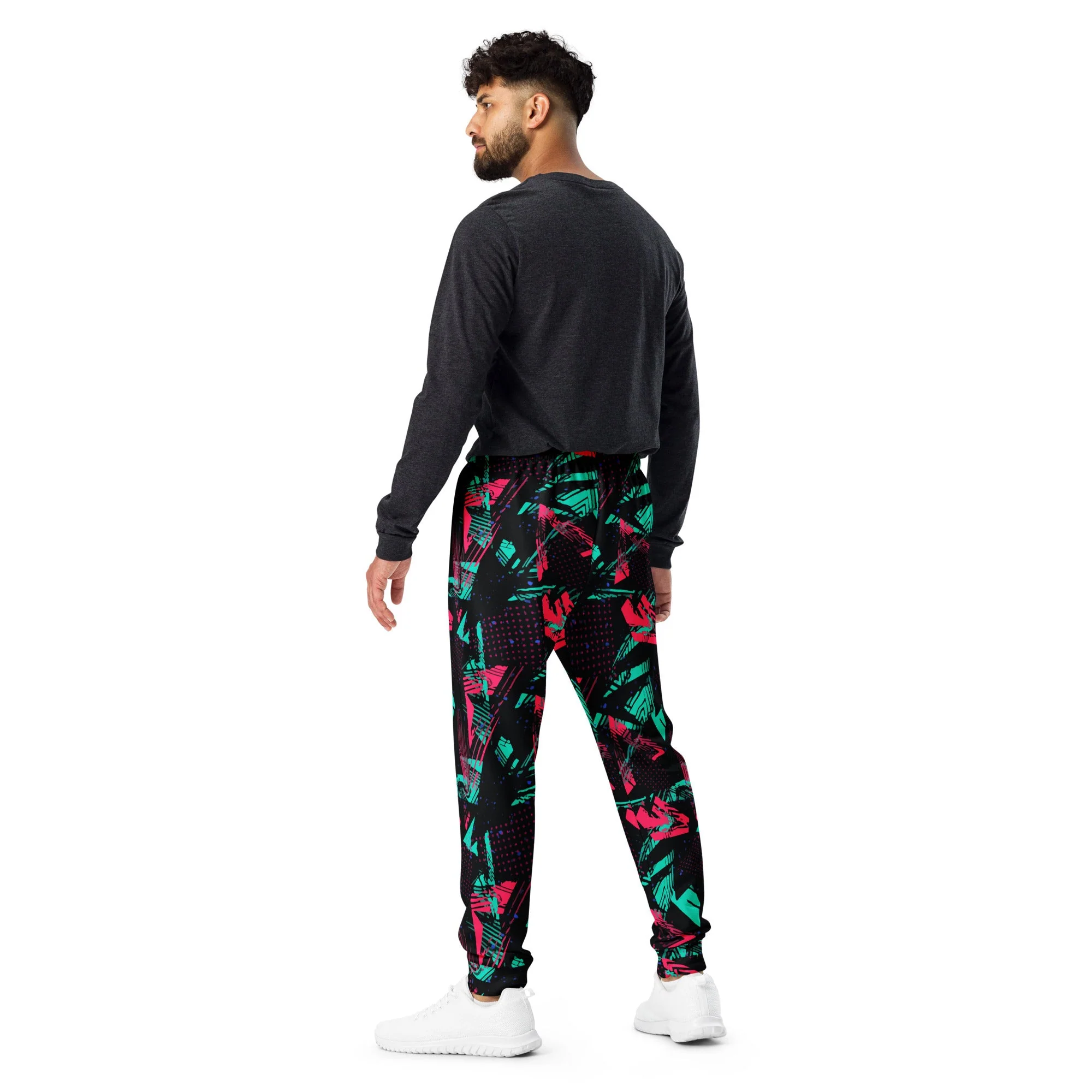 Neon Shatter CAMO Mens Joggers - Image 4