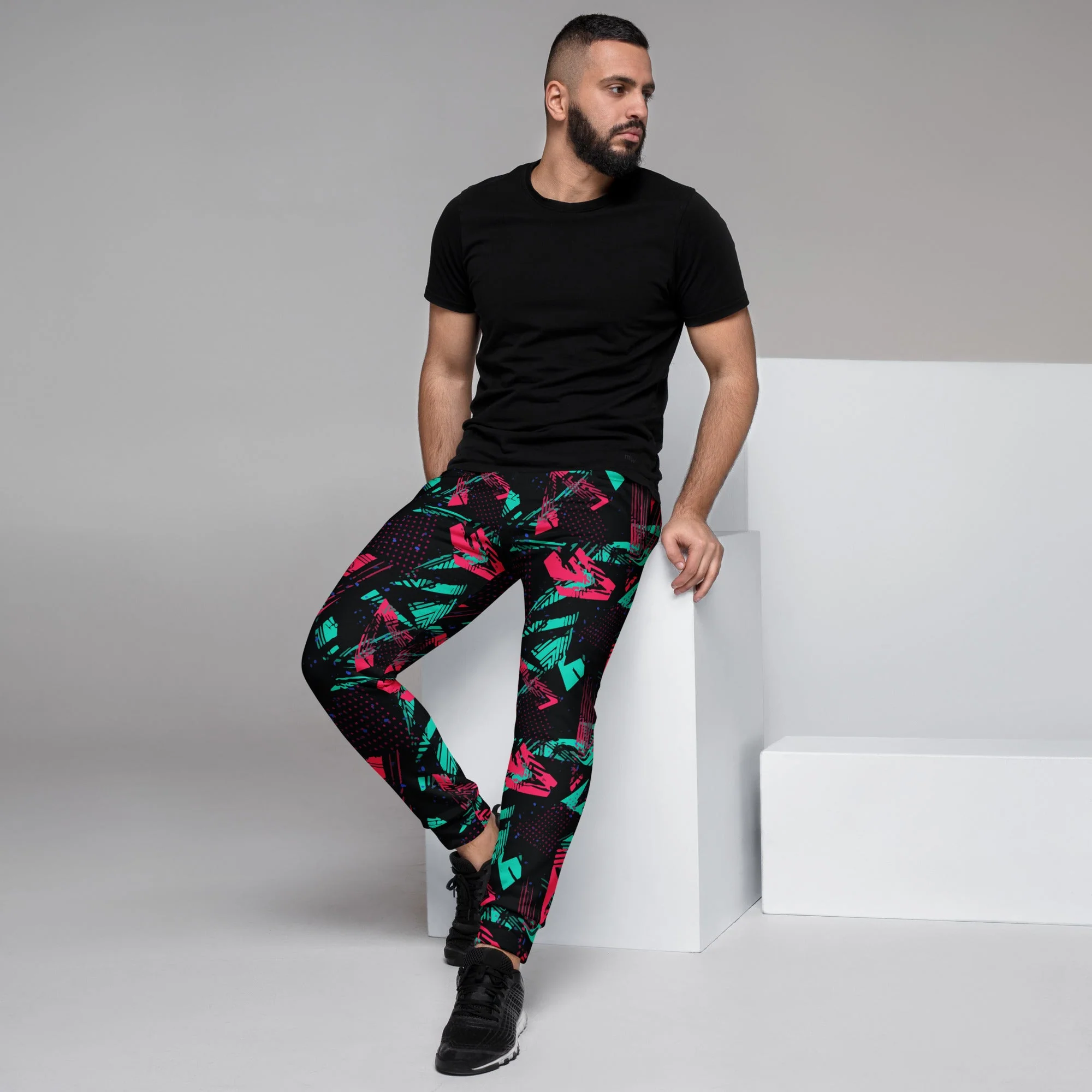 Neon Shatter CAMO Mens Joggers - Image 5