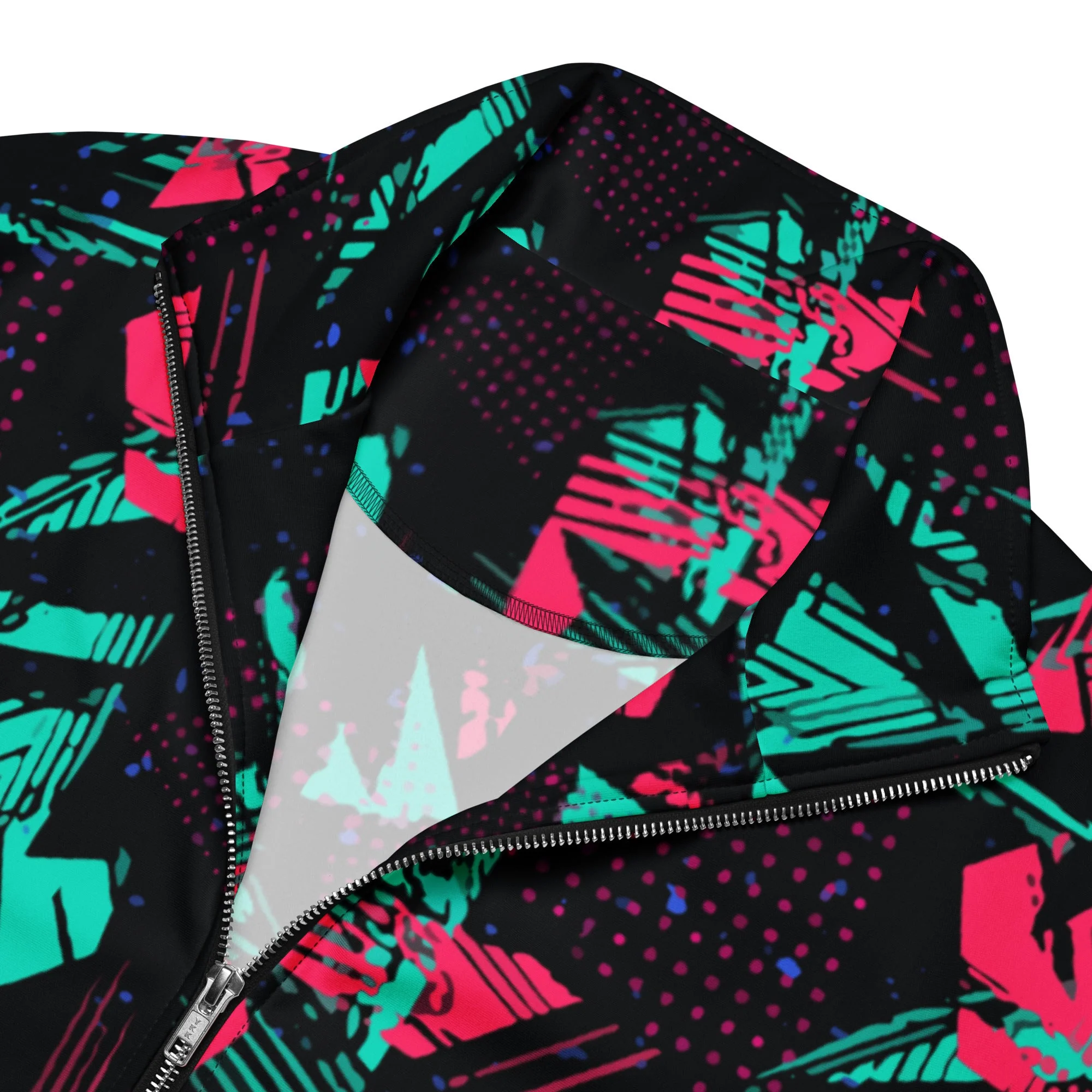 Neon Shatter CAMO Unisex Track Jacket - Image 13