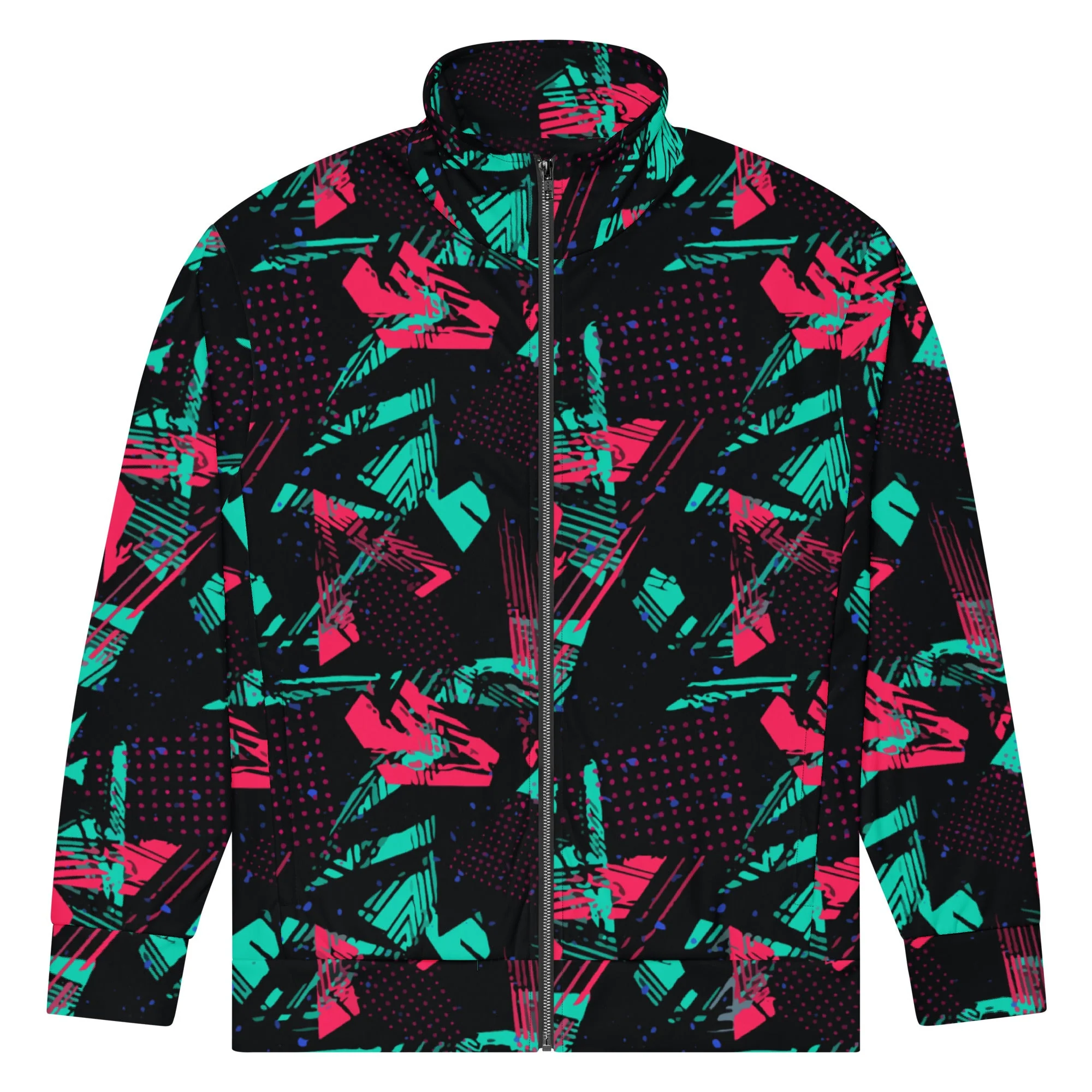Neon Shatter CAMO Unisex Track Jacket - Image 4