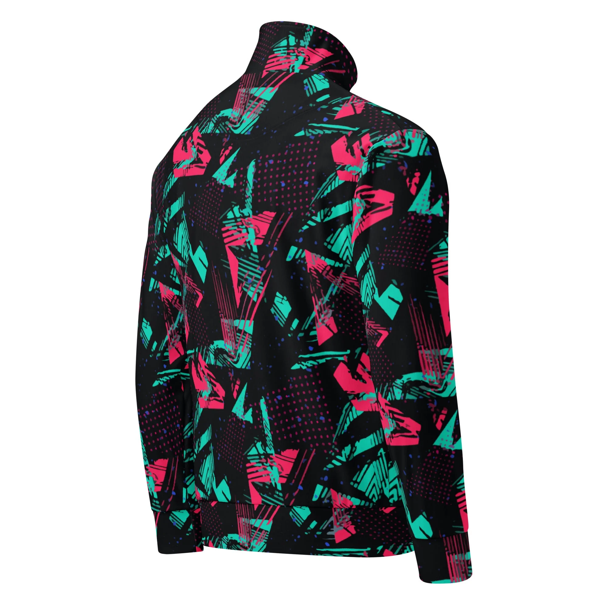 Neon Shatter CAMO Unisex Track Jacket - Image 6