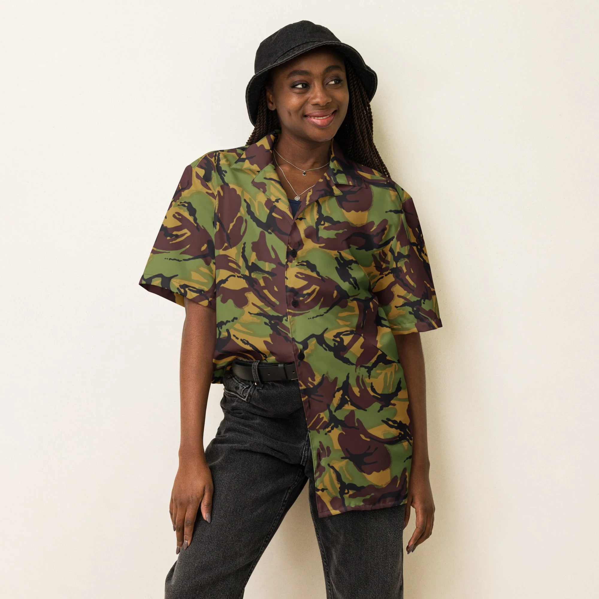 New Zealand DPM CAMO Unisex Short-Sleeve Button Shirt - Image 14