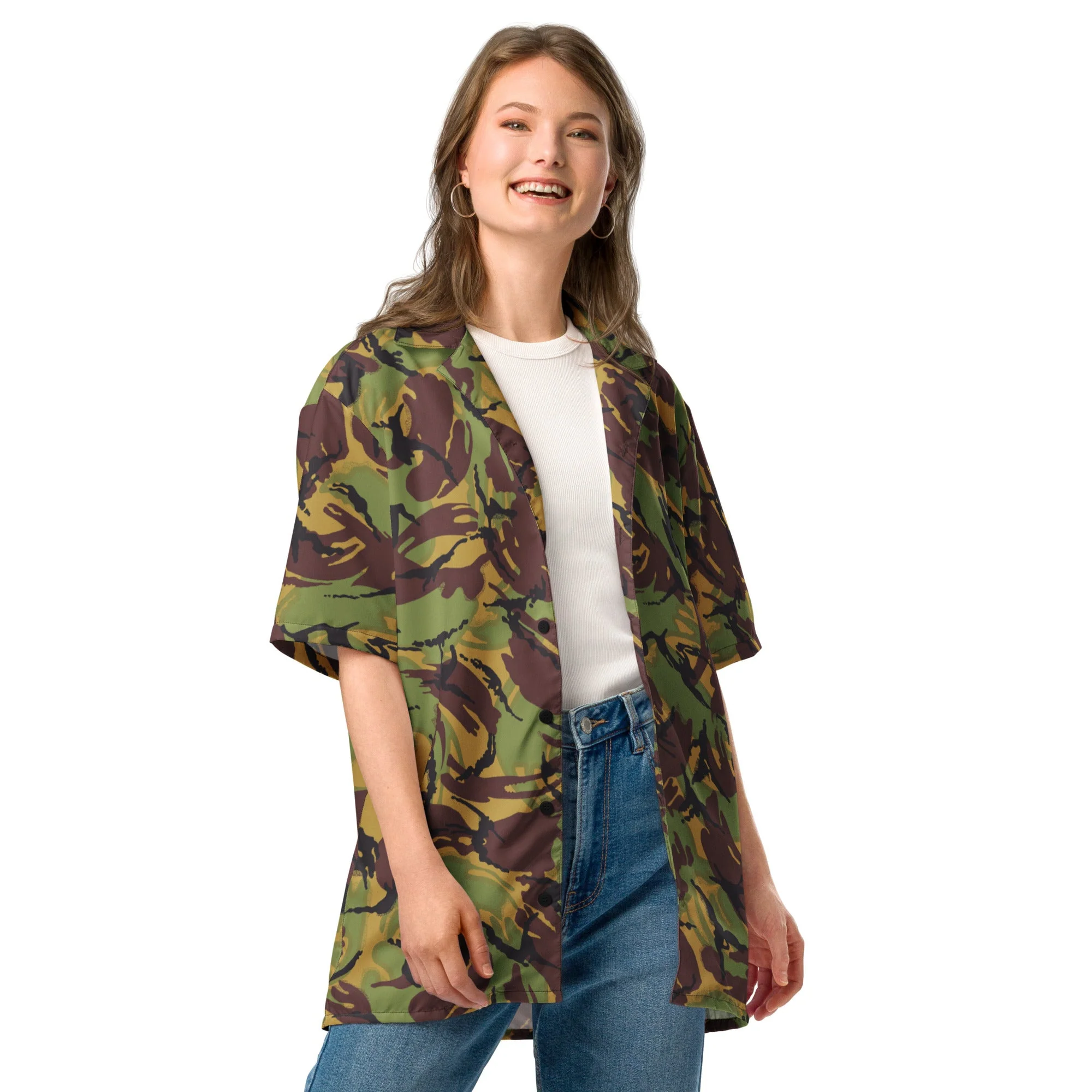 New Zealand DPM CAMO Unisex Short-Sleeve Button Shirt - Image 7