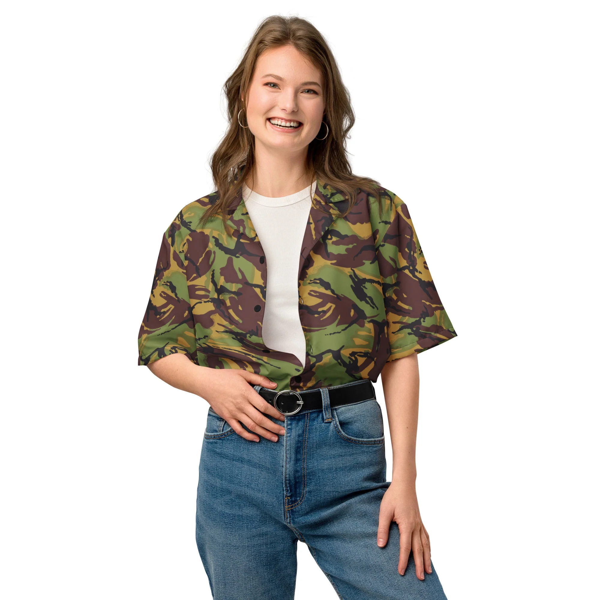New Zealand DPM CAMO Unisex Short-Sleeve Button Shirt - Image 9