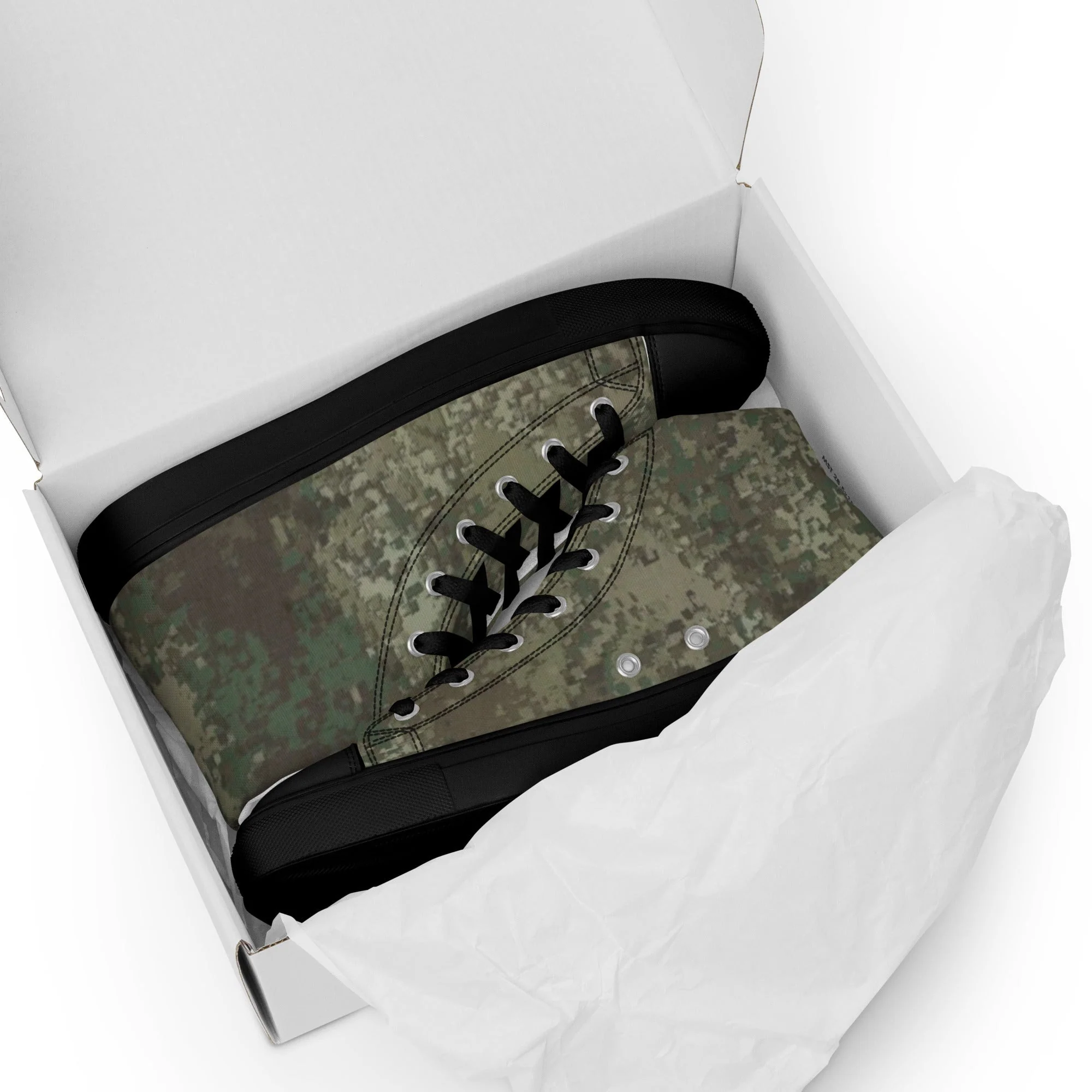 New Zealand Multi-Terrain CAMO Mens High-Top Canvas Shoes - Image 3