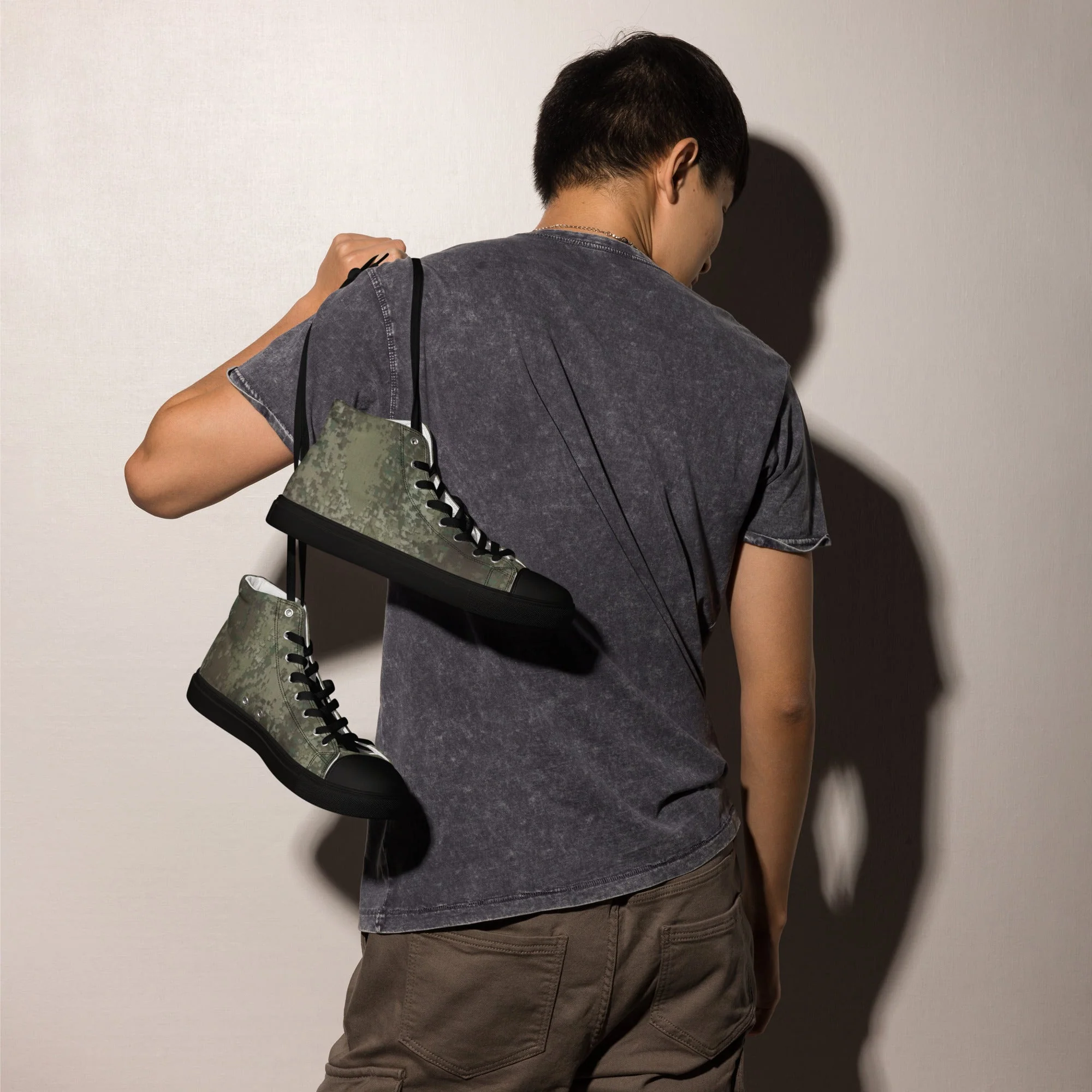 New Zealand Multi-Terrain CAMO Mens High-Top Canvas Shoes - Image 7