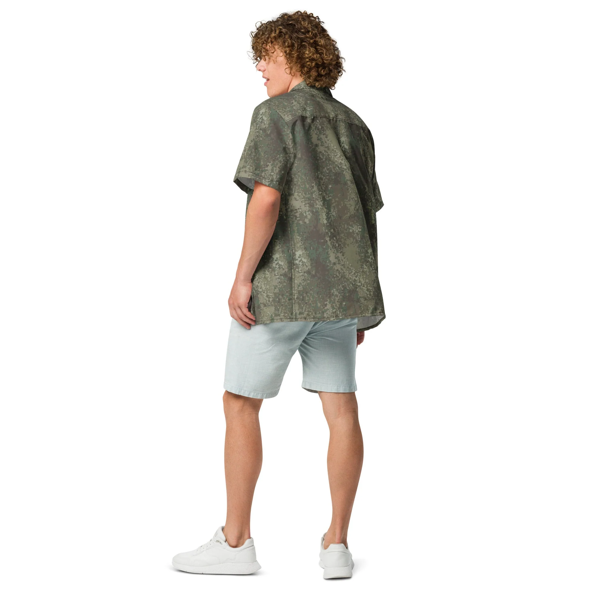 New Zealand Multi-Terrain CAMO Unisex Short-Sleeve Button Shirt - Image 10