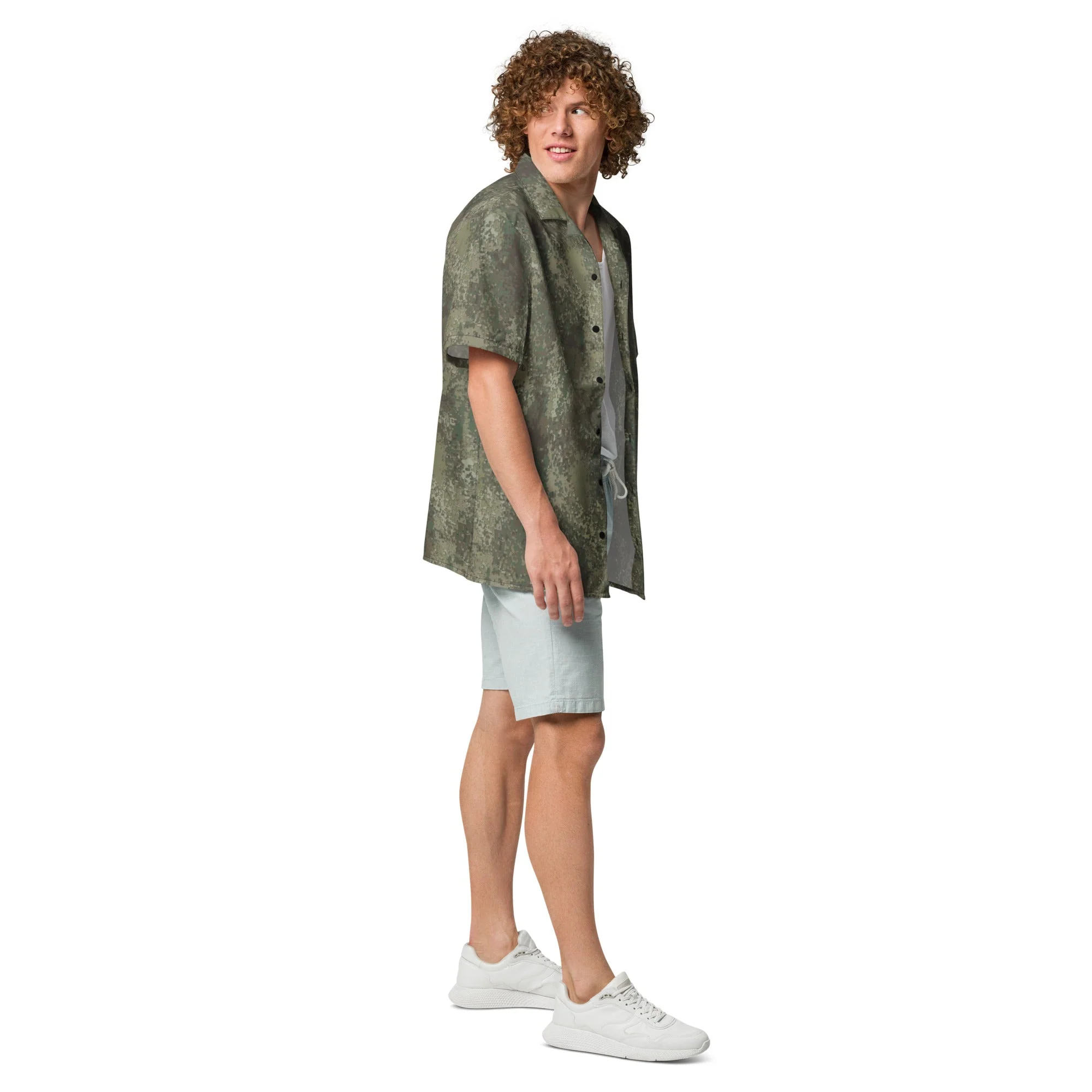 New Zealand Multi-Terrain CAMO Unisex Short-Sleeve Button Shirt - Image 11
