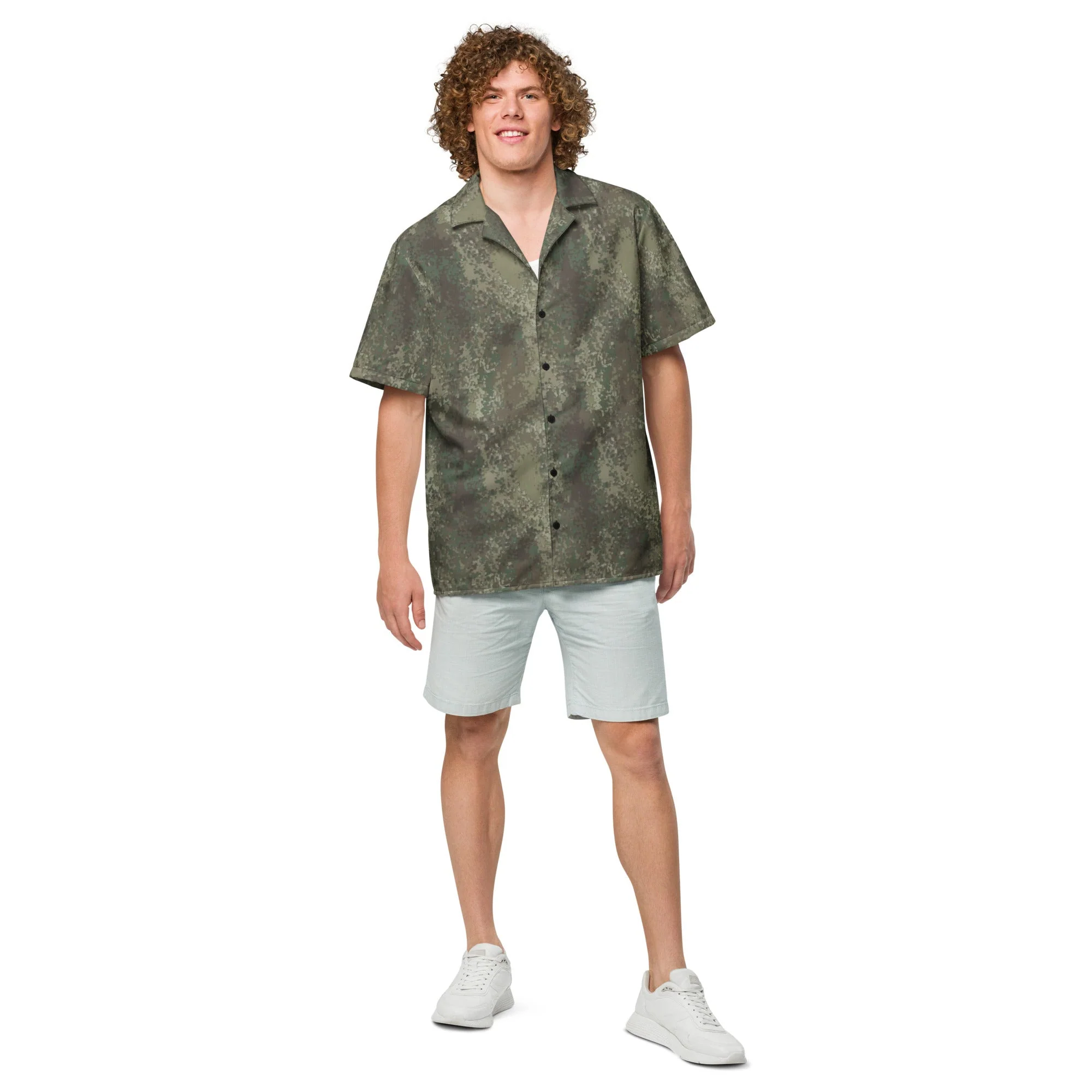 New Zealand Multi-Terrain CAMO Unisex Short-Sleeve Button Shirt - Image 4