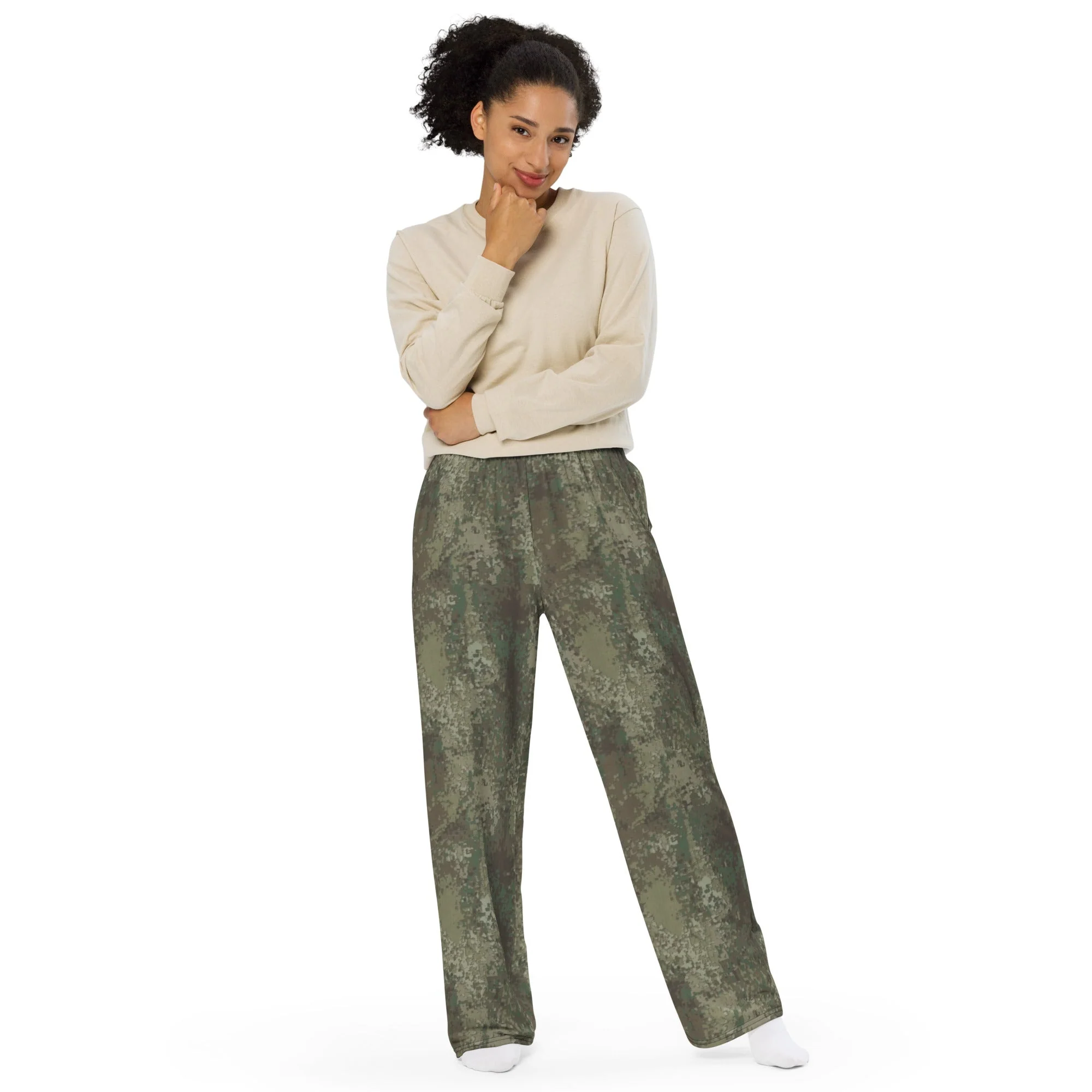 New Zealand Multi-Terrain CAMO Unisex Wide-Leg Leisure Pants - Image 9