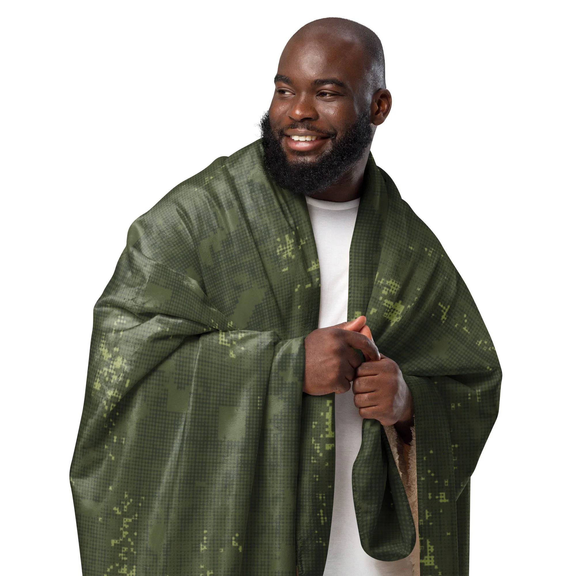 Night Desert Honeycomb CAMO Sherpa Blanket - Image 3