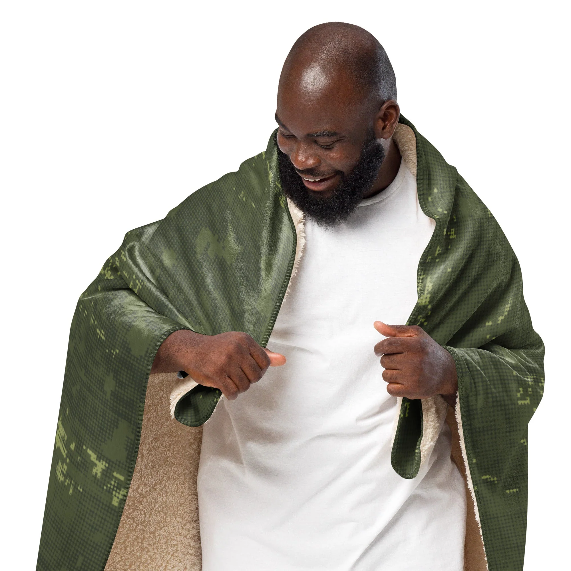 Night Desert Honeycomb CAMO Sherpa Blanket - Image 5