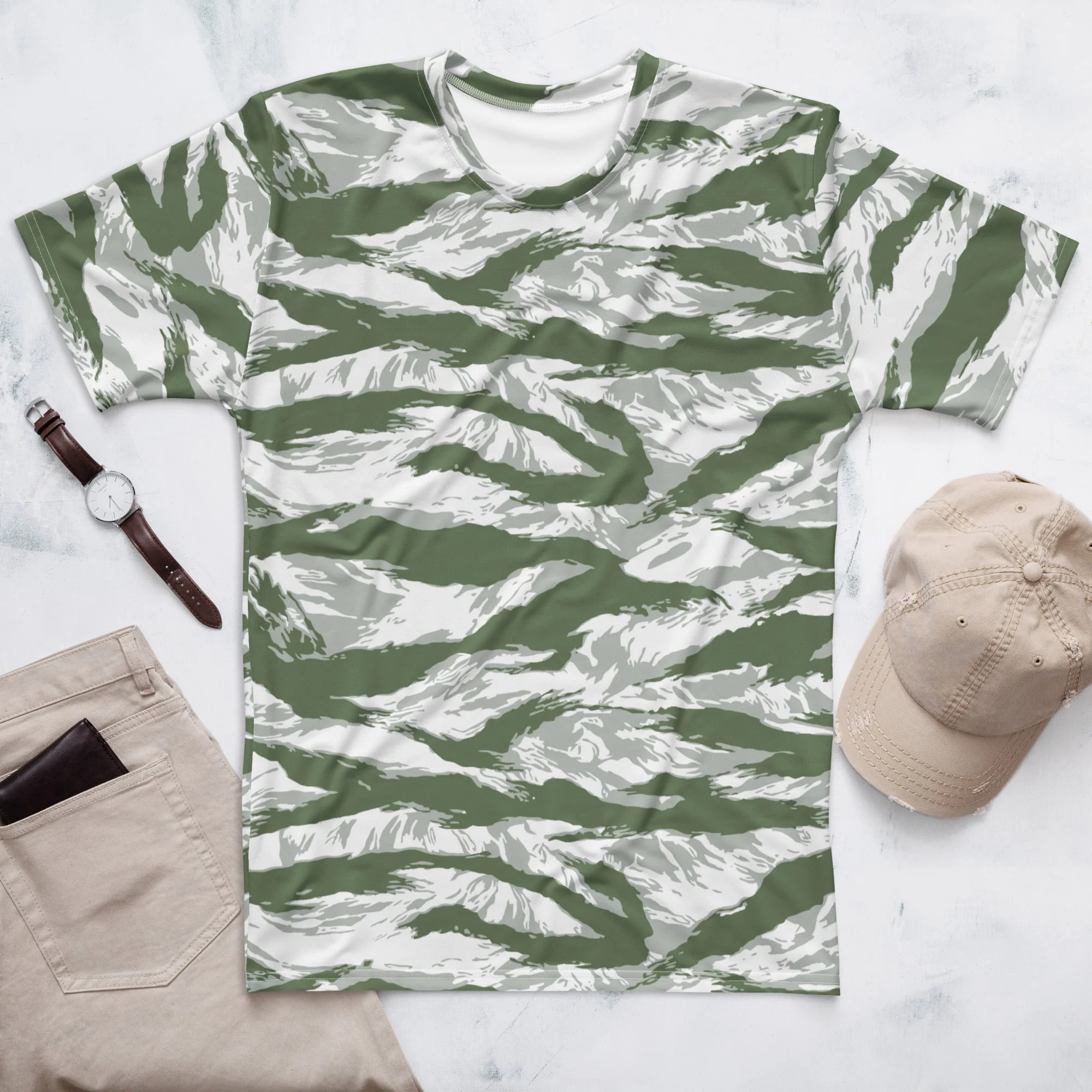 American Tiger Stripe Arctic Noorvik CAMO Mens T-Shirt