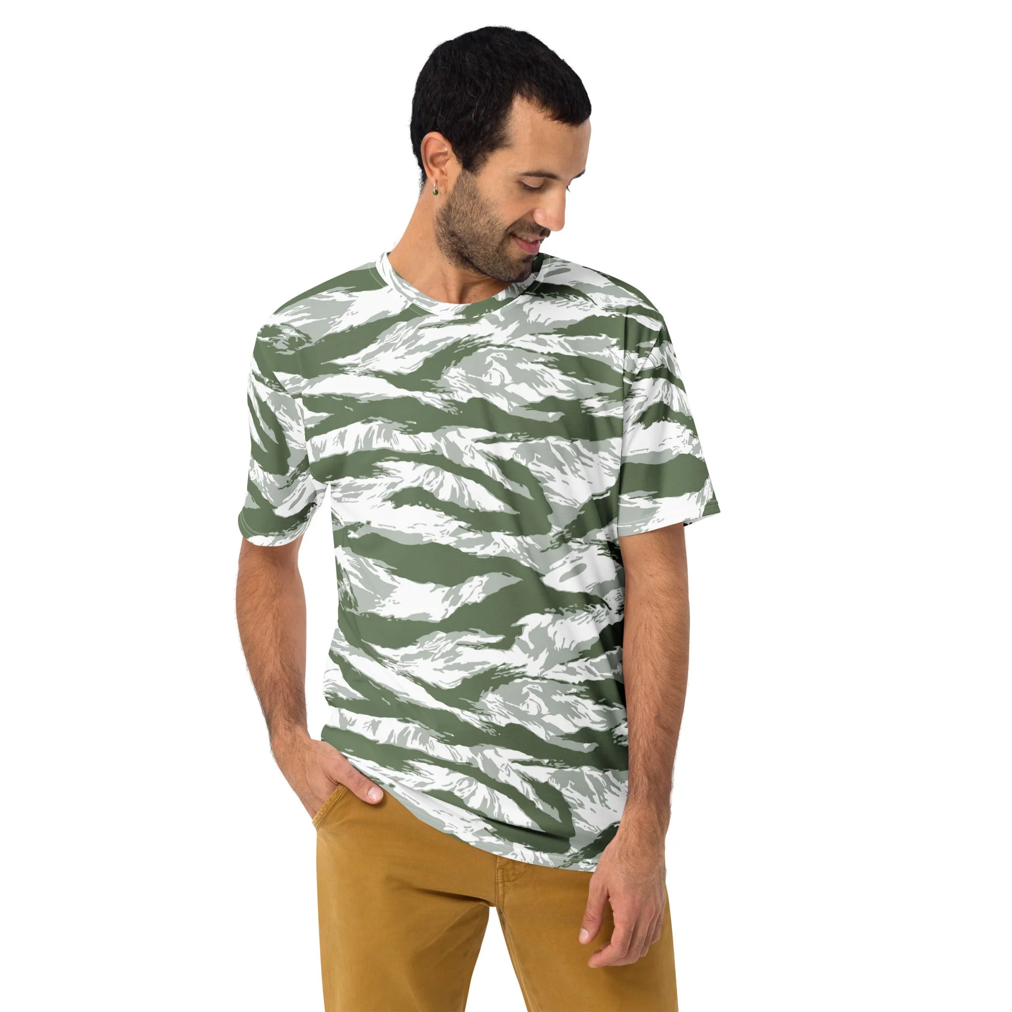American Tiger Stripe Arctic Noorvik CAMO Mens T-Shirt - Image 3