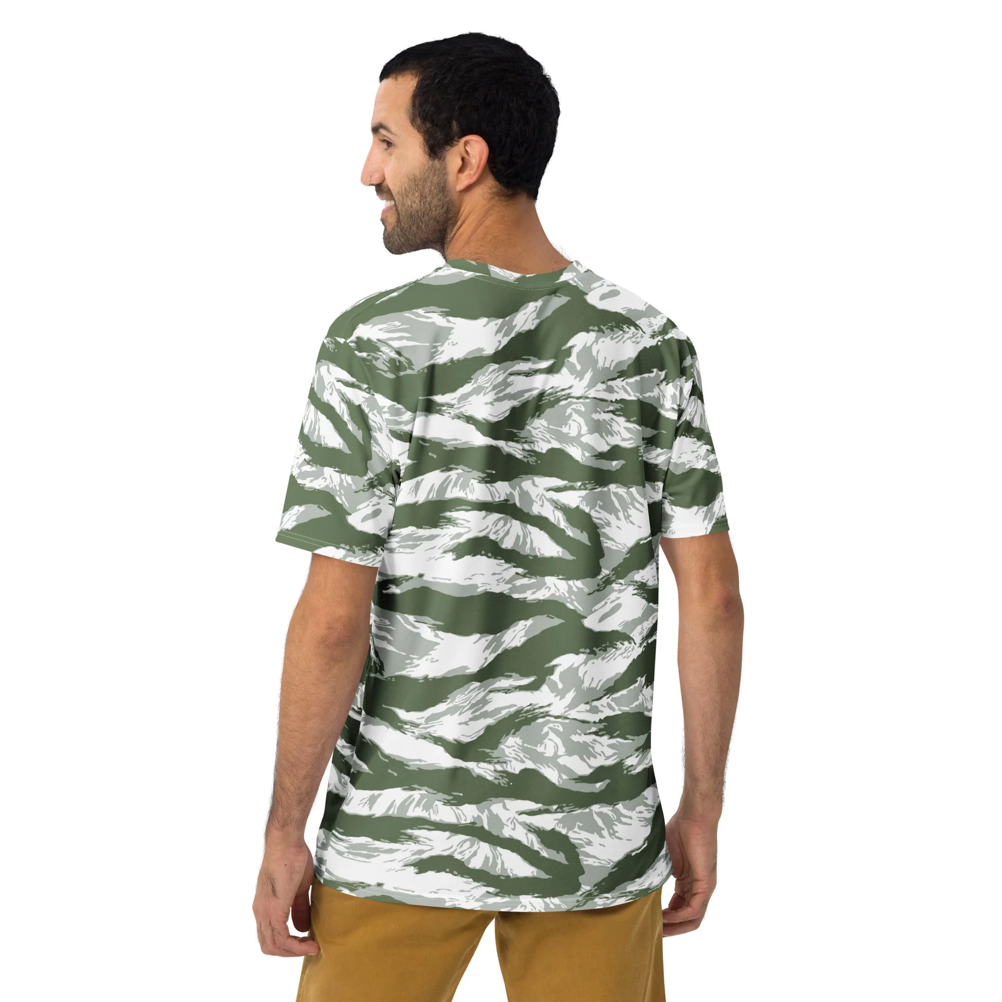 American Tiger Stripe Arctic Noorvik CAMO Mens T-Shirt - Image 4