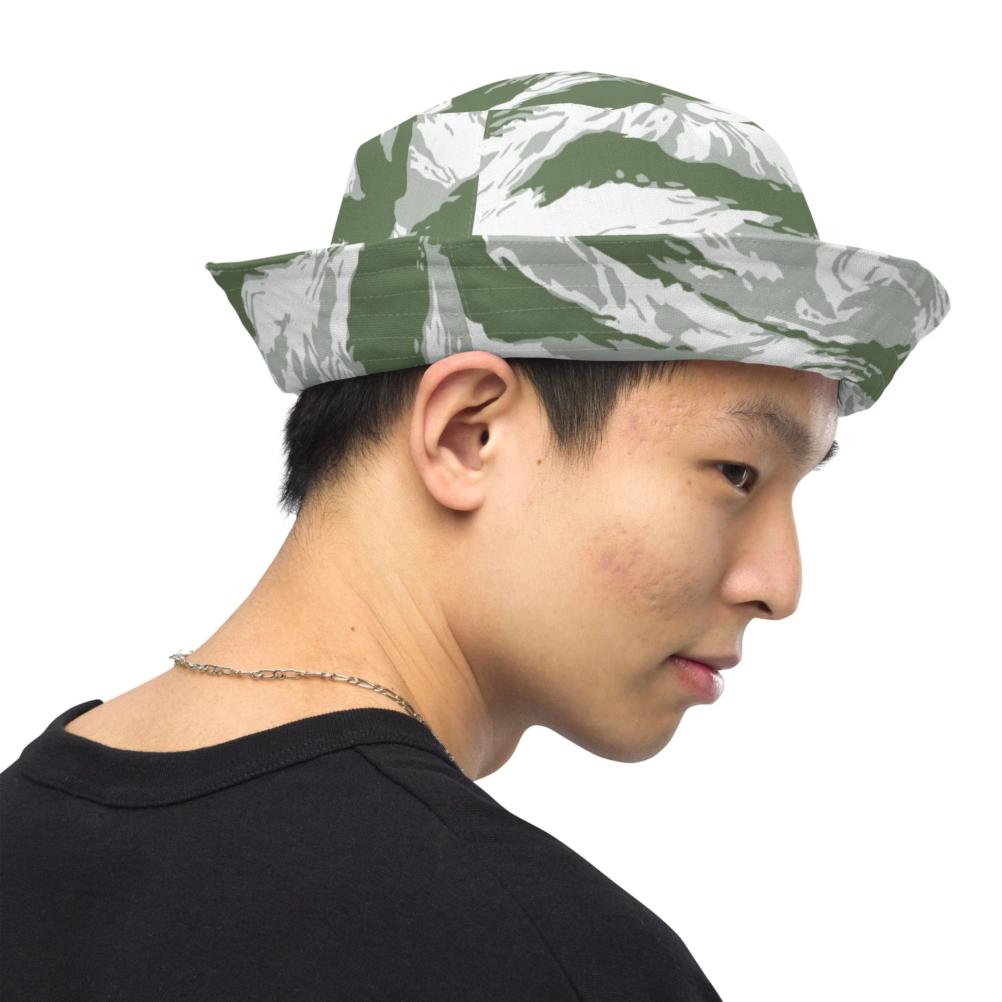 American Tiger Stripe Arctic Noorvik CAMO Reversible Bucket Hat - Image 2