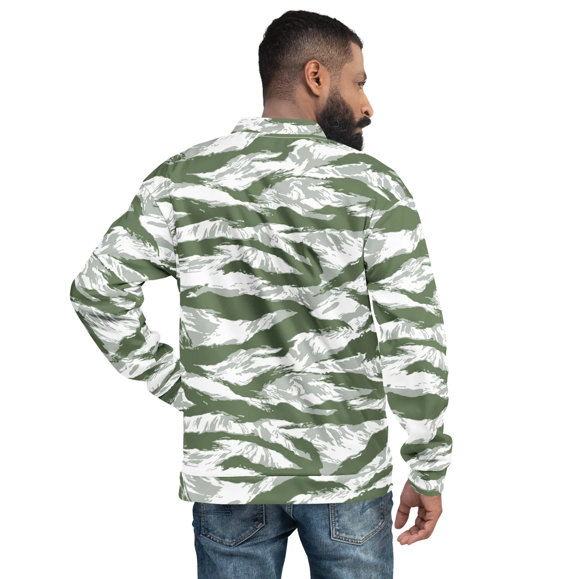 American Tiger Stripe Arctic Noorvik CAMO Unisex Bomber Jacket - Image 2