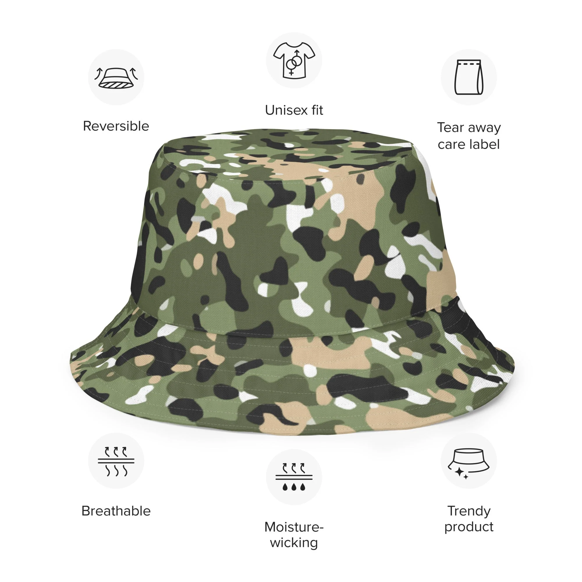 Nordic Combat Uniform CAMO Reversible Bucket Hat - Image 6
