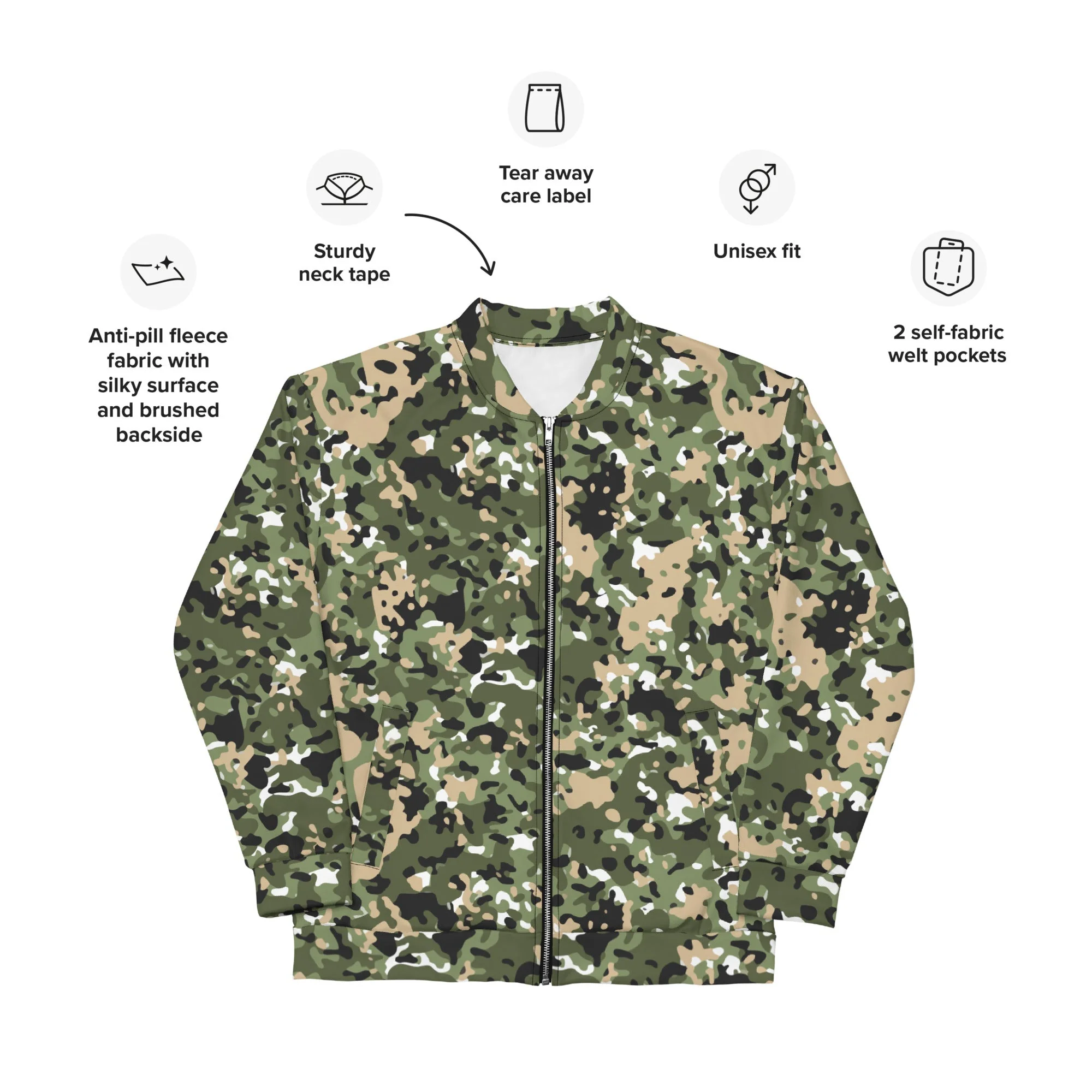 Nordic Combat Uniform CAMO Unisex Bomber Jacket - Image 9