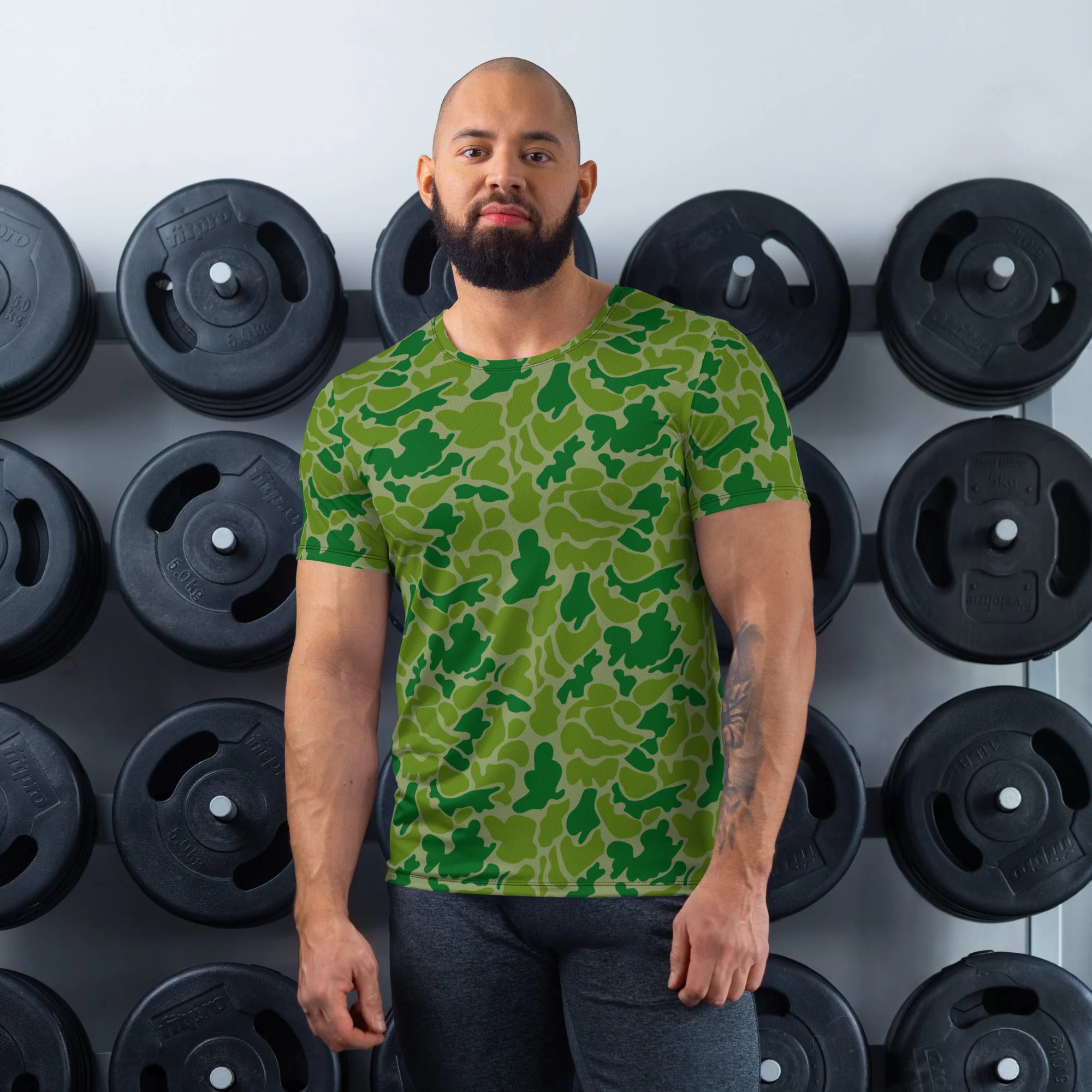 North Korean KPA Duck Hunter CAMO Mens Athletic T-Shirt