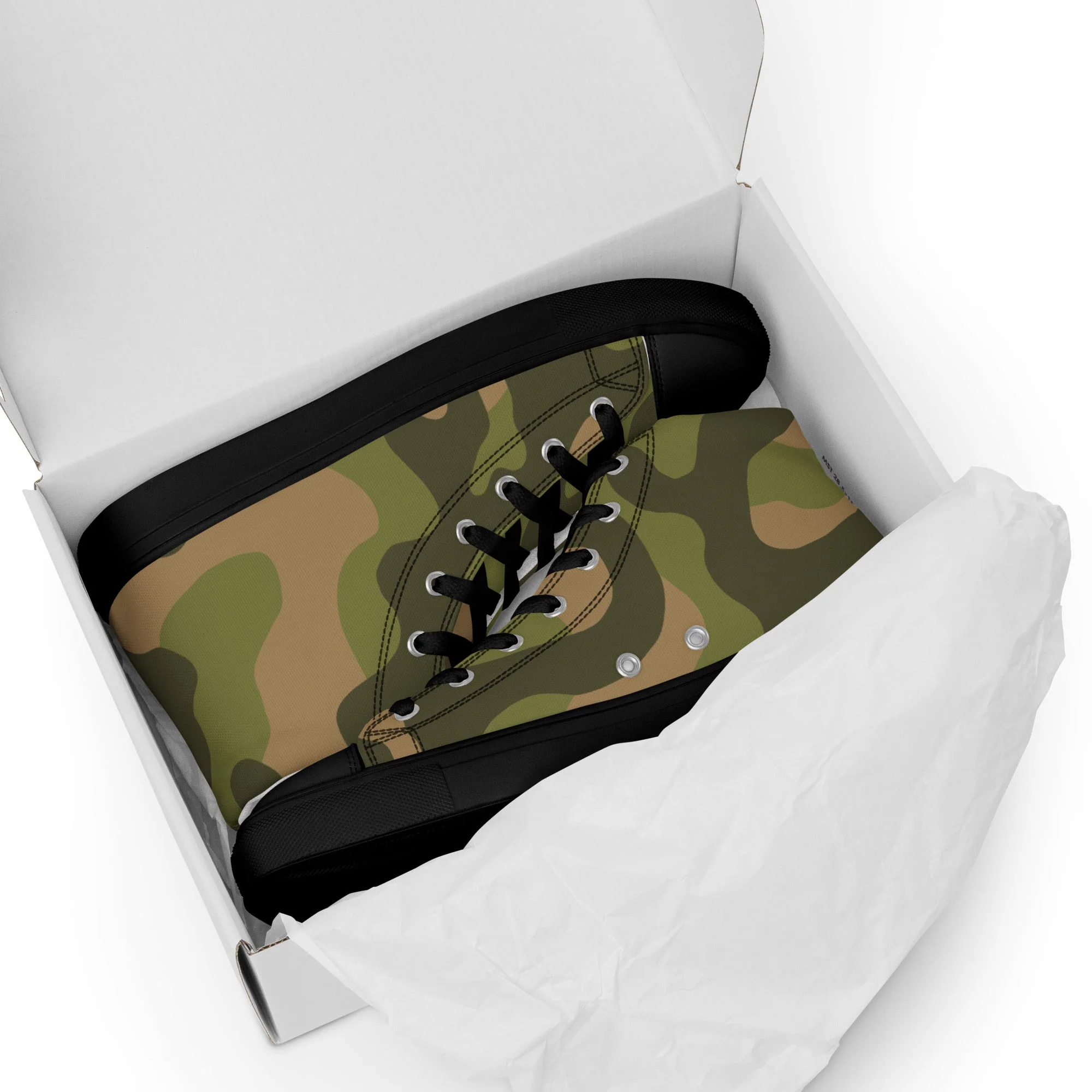 Norwegian M98 CAMO Mens High-Top Canvas Shoes - Image 3