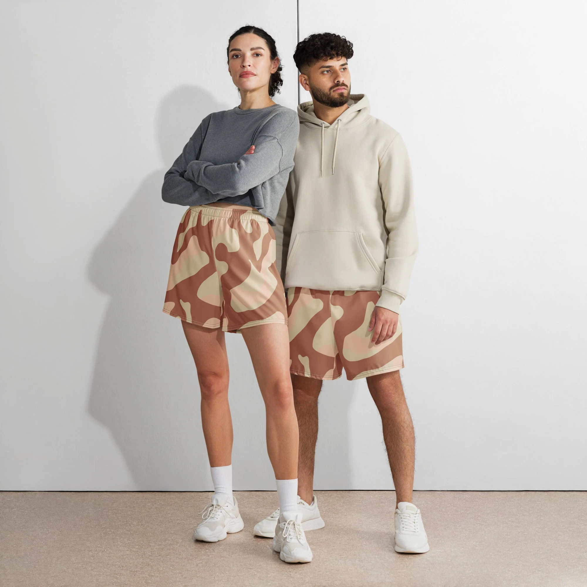 Norwegian M03 Desert CAMO Unisex Athletic Long Shorts - Image 3