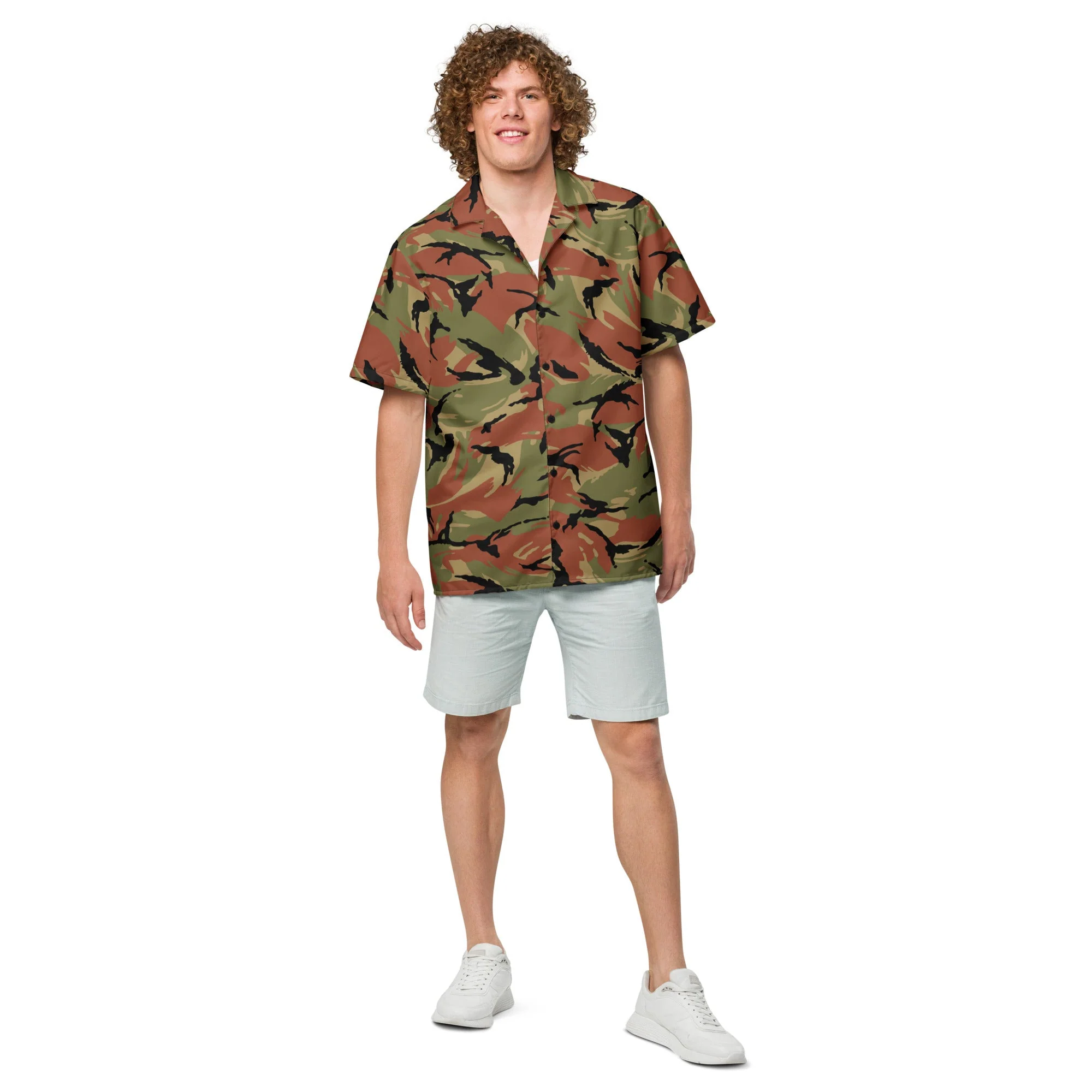Omani DPM Royal Army CAMO Unisex Short-Sleeve Button Shirt - Image 4