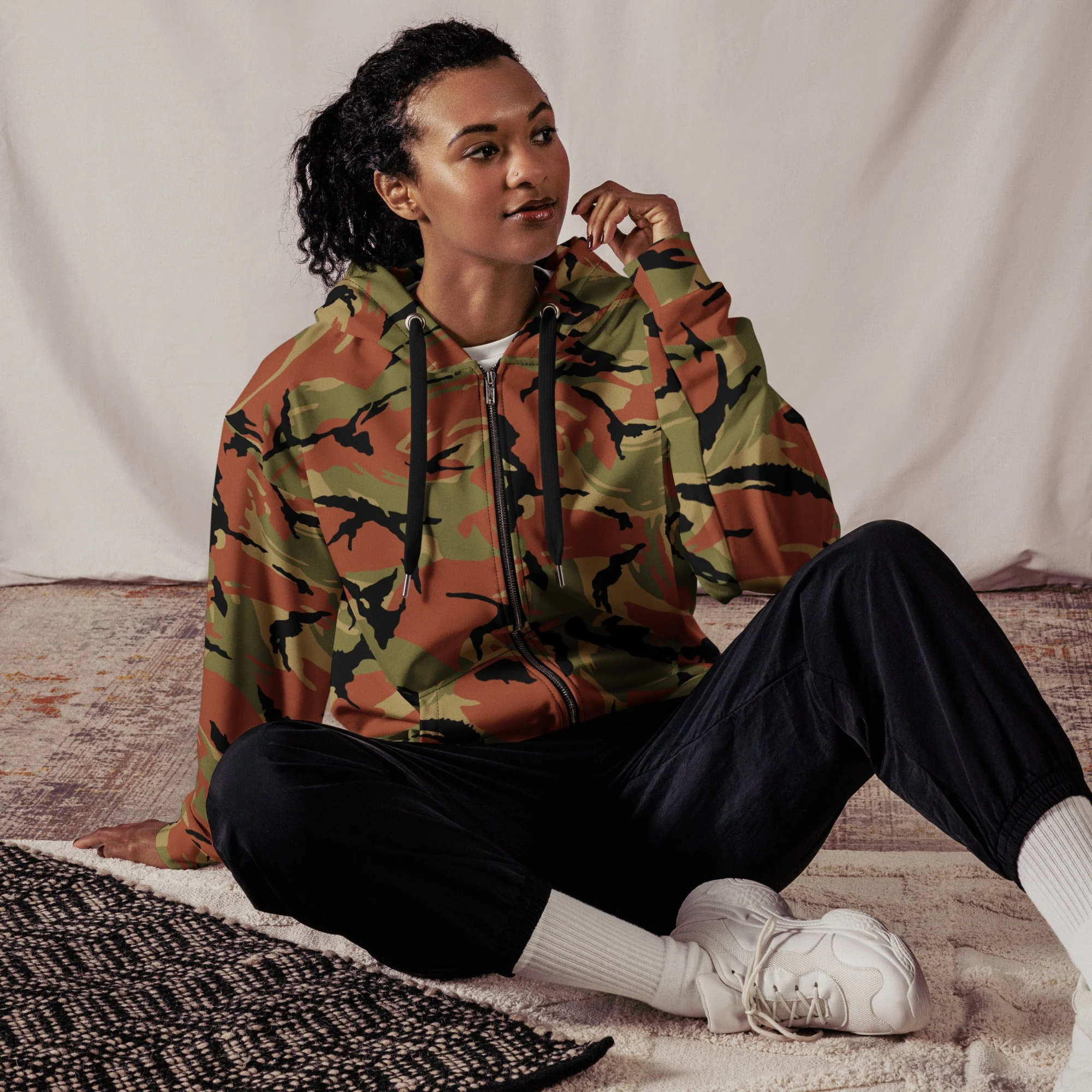 Omani DPM Royal Army CAMO Unisex Zip Hoodie - Image 4