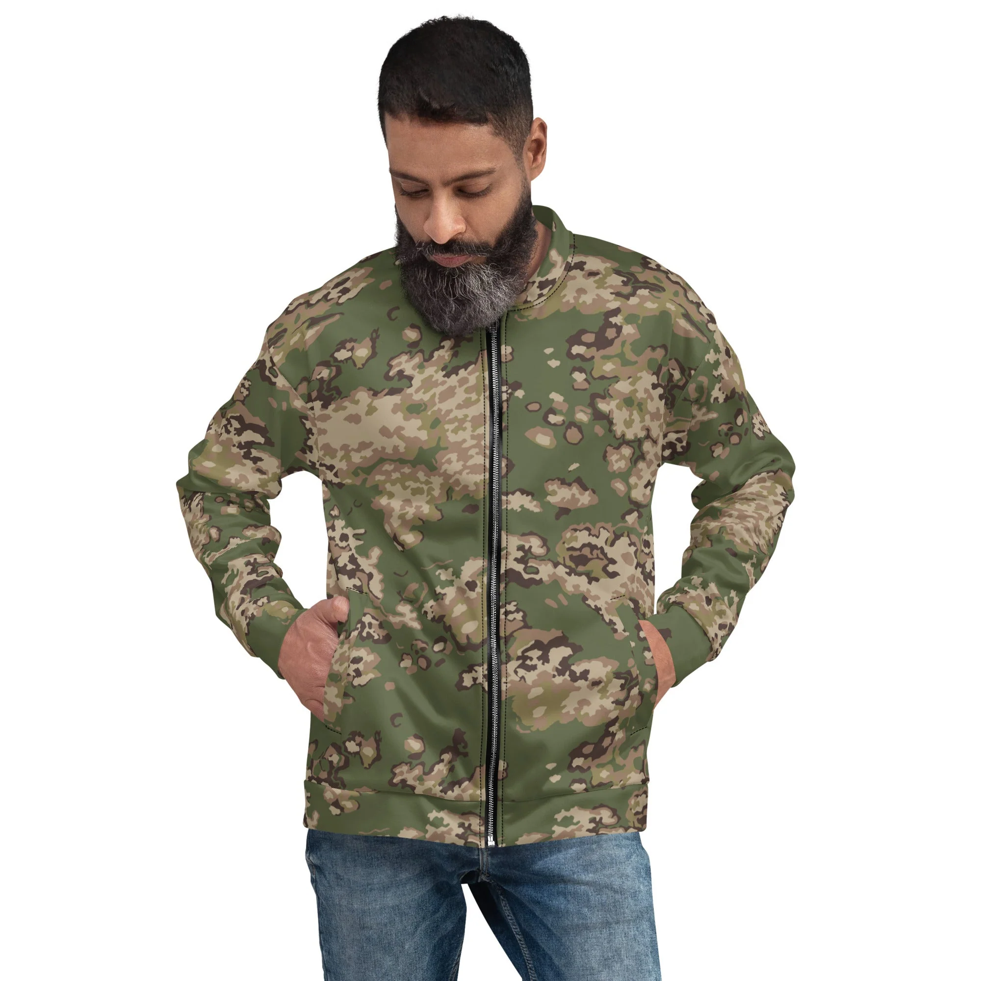 Russian Partizan Multi-terrain CAMO Unisex Bomber Jacket