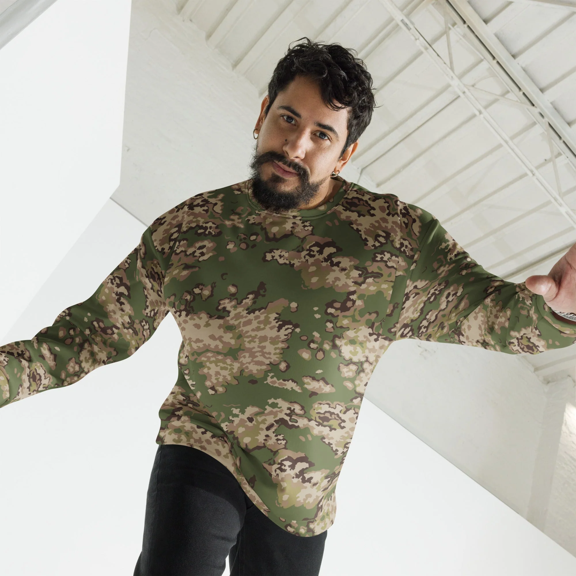 Russian Partizan Multi-terrain CAMO Unisex Sweatshirt - Image 4