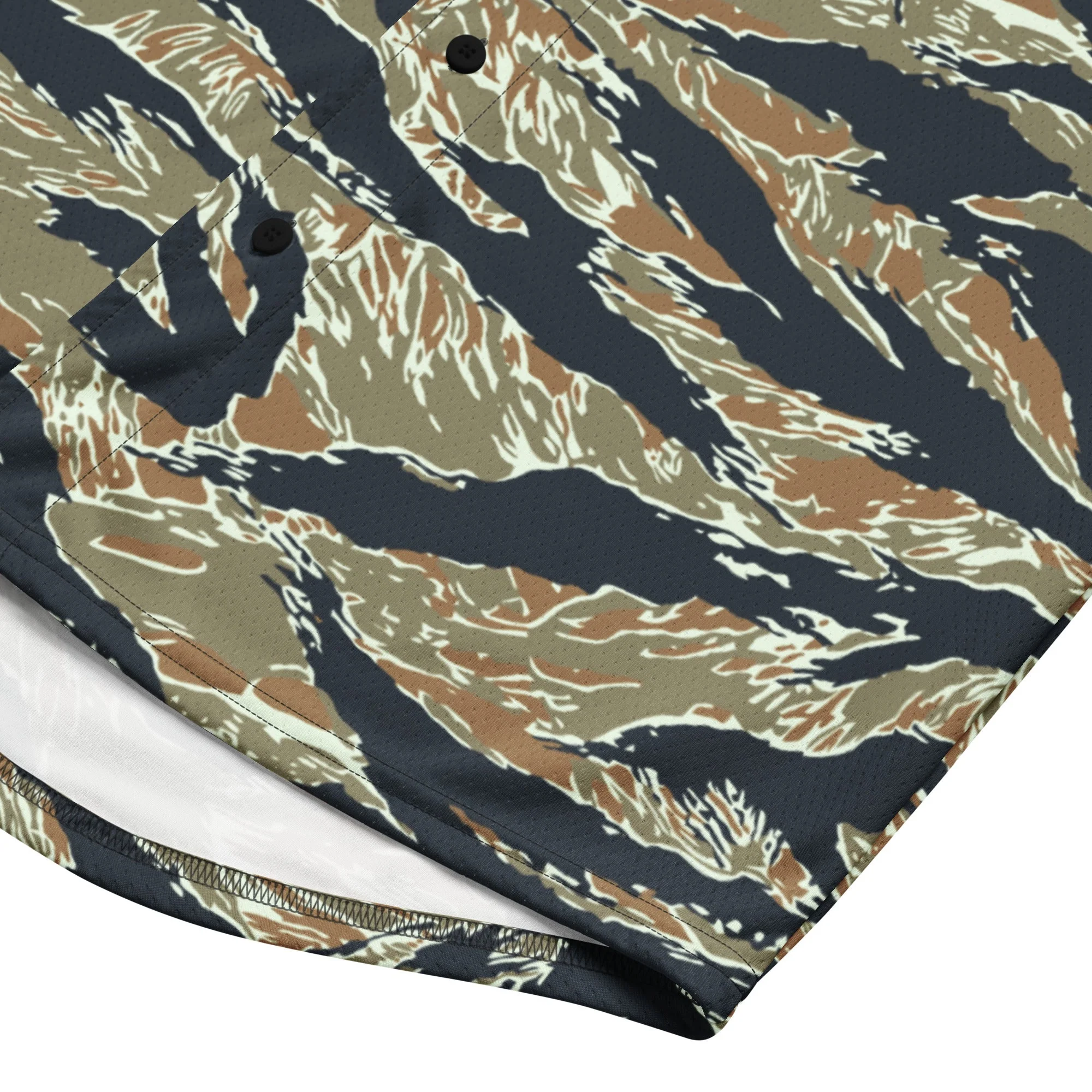 Philippine Tiger Stripe Special Forces Distinctive Uniform (SDFU) CAMO Unisex Baseball Jersey - Image 11