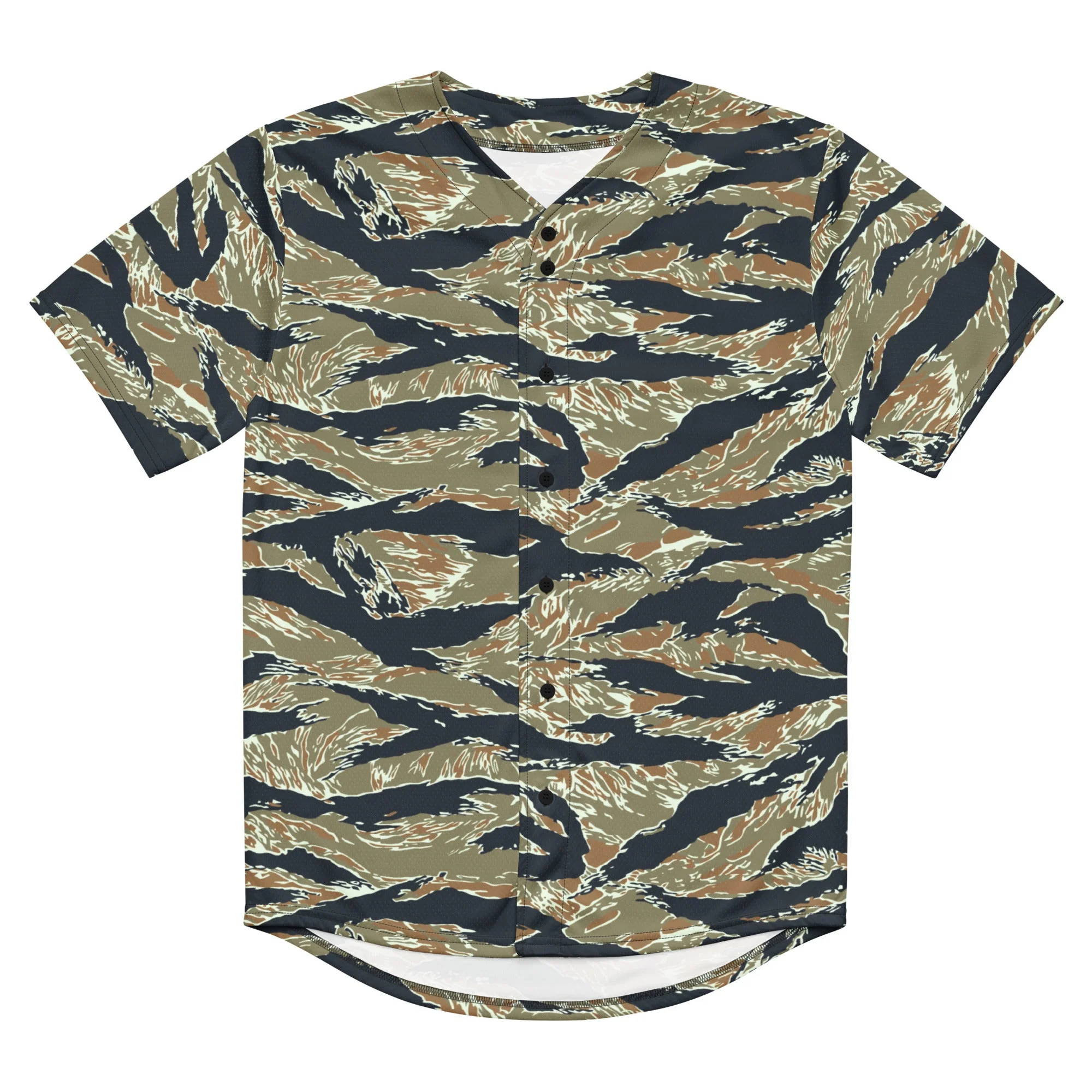 Philippine Tiger Stripe Special Forces Distinctive Uniform (SDFU) CAMO Unisex Baseball Jersey - Image 12
