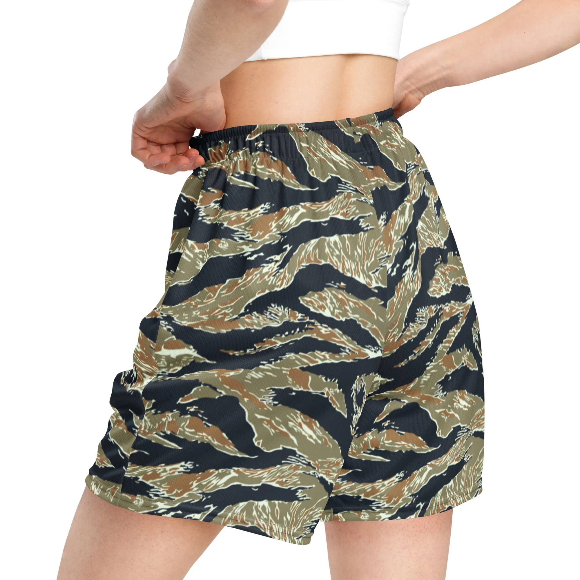 Philippine Tiger Stripe Special Forces Distinctive Uniform (SDFU) CAMO Unisex Mesh Shorts - Image 10
