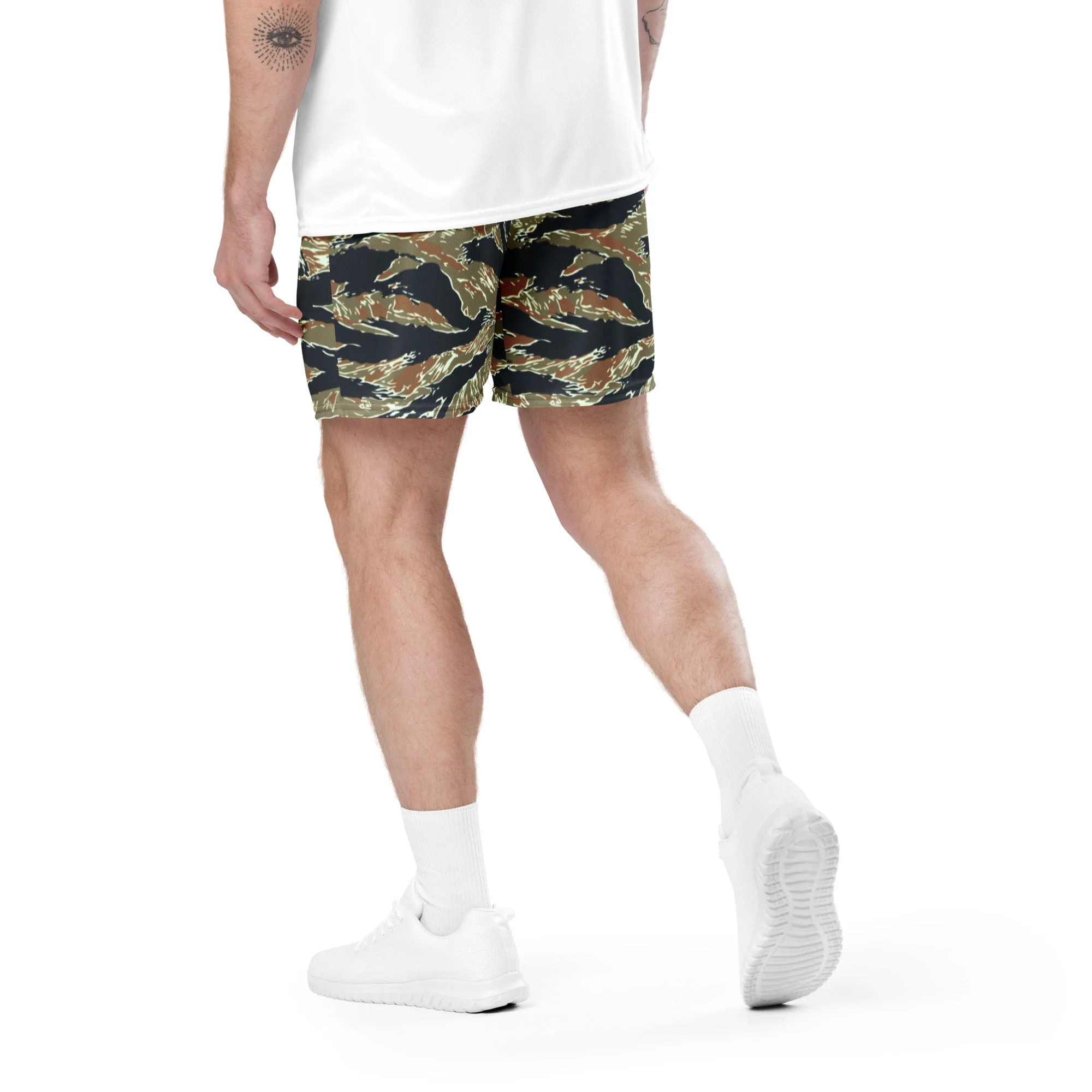 Philippine Tiger Stripe Special Forces Distinctive Uniform (SDFU) CAMO Unisex Mesh Shorts - Image 17