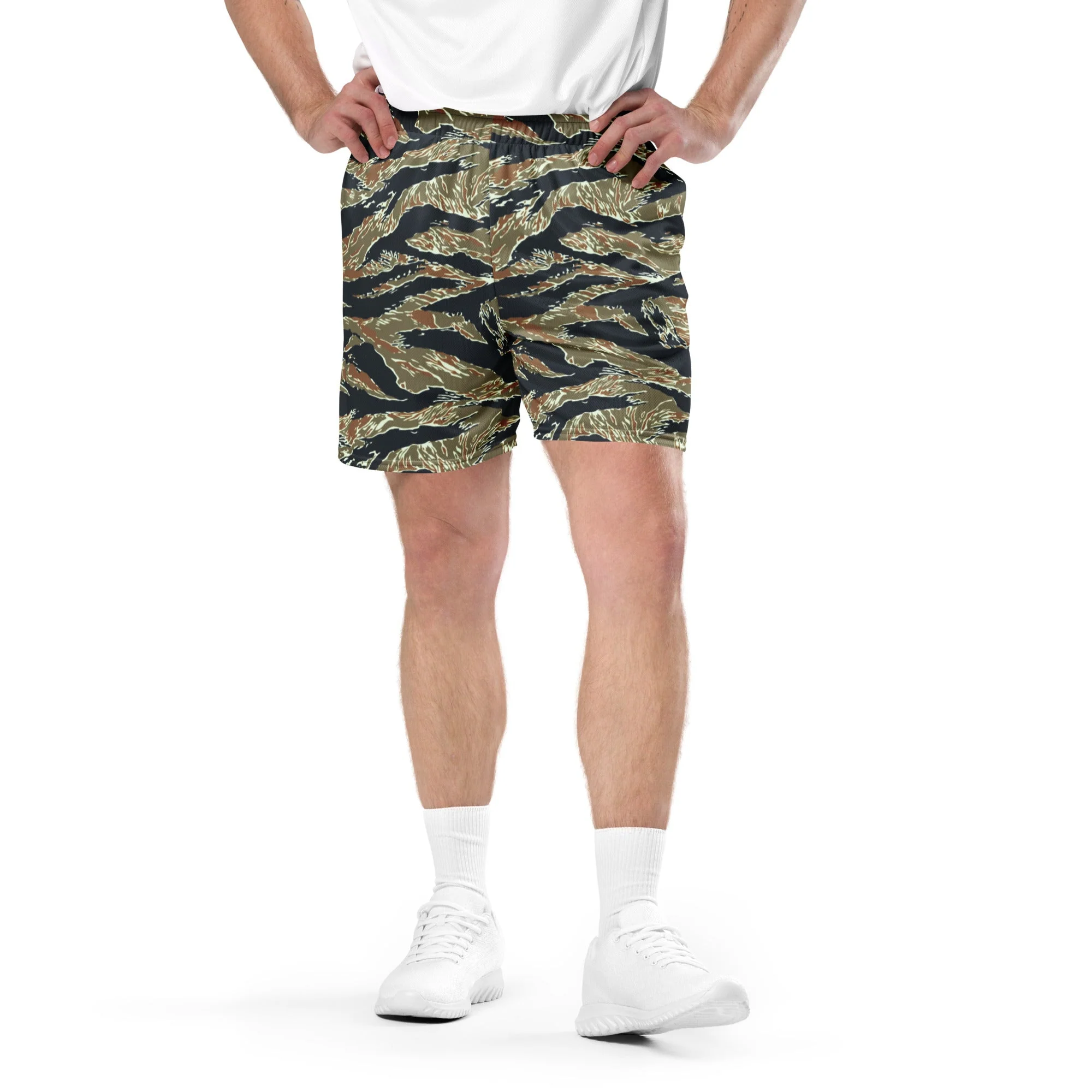 Philippine Tiger Stripe Special Forces Distinctive Uniform (SDFU) CAMO Unisex Mesh Shorts - Image 5