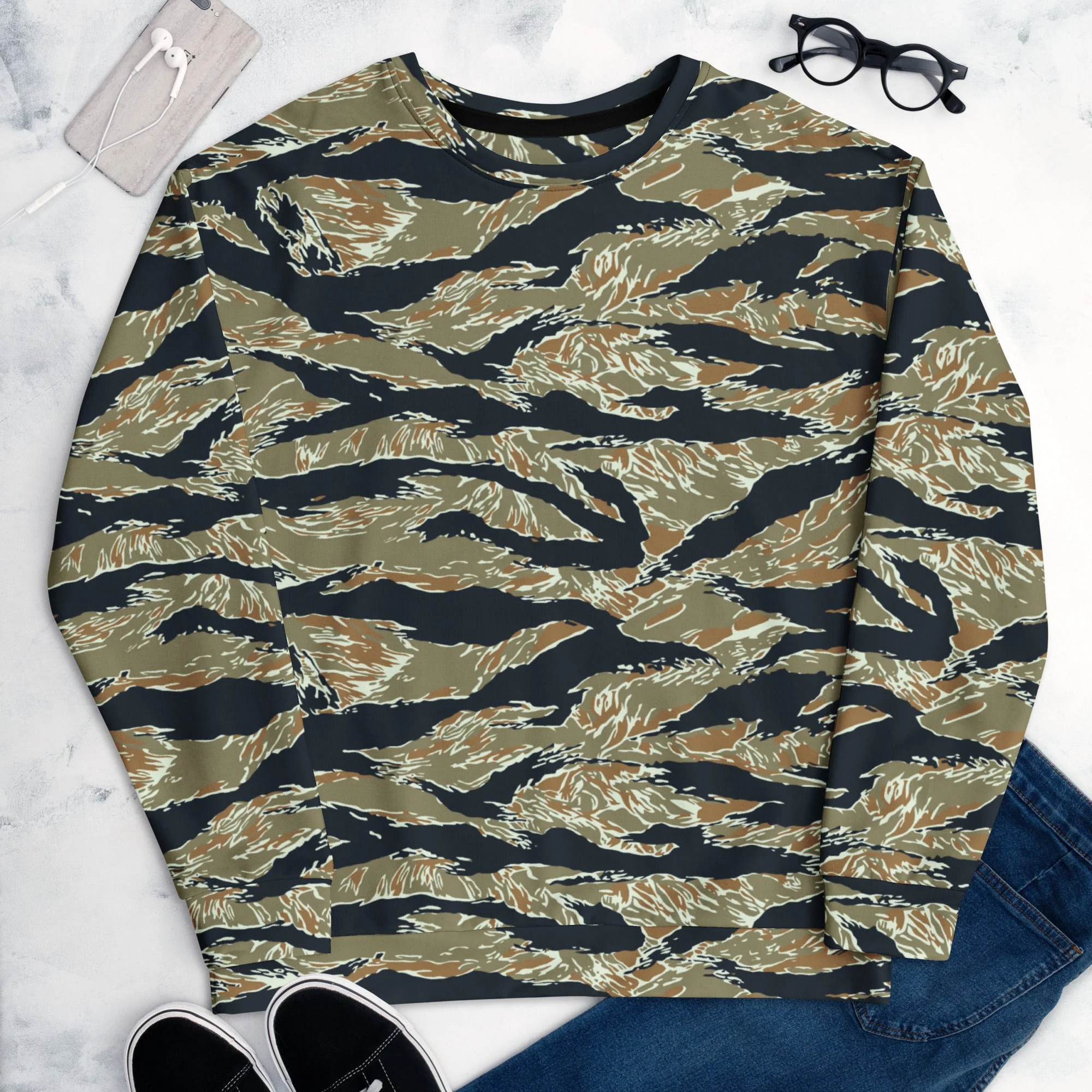Philippine Tiger Stripe Special Forces Distinctive Uniform (SDFU) CAMO Unisex Sweatshirt - Image 10