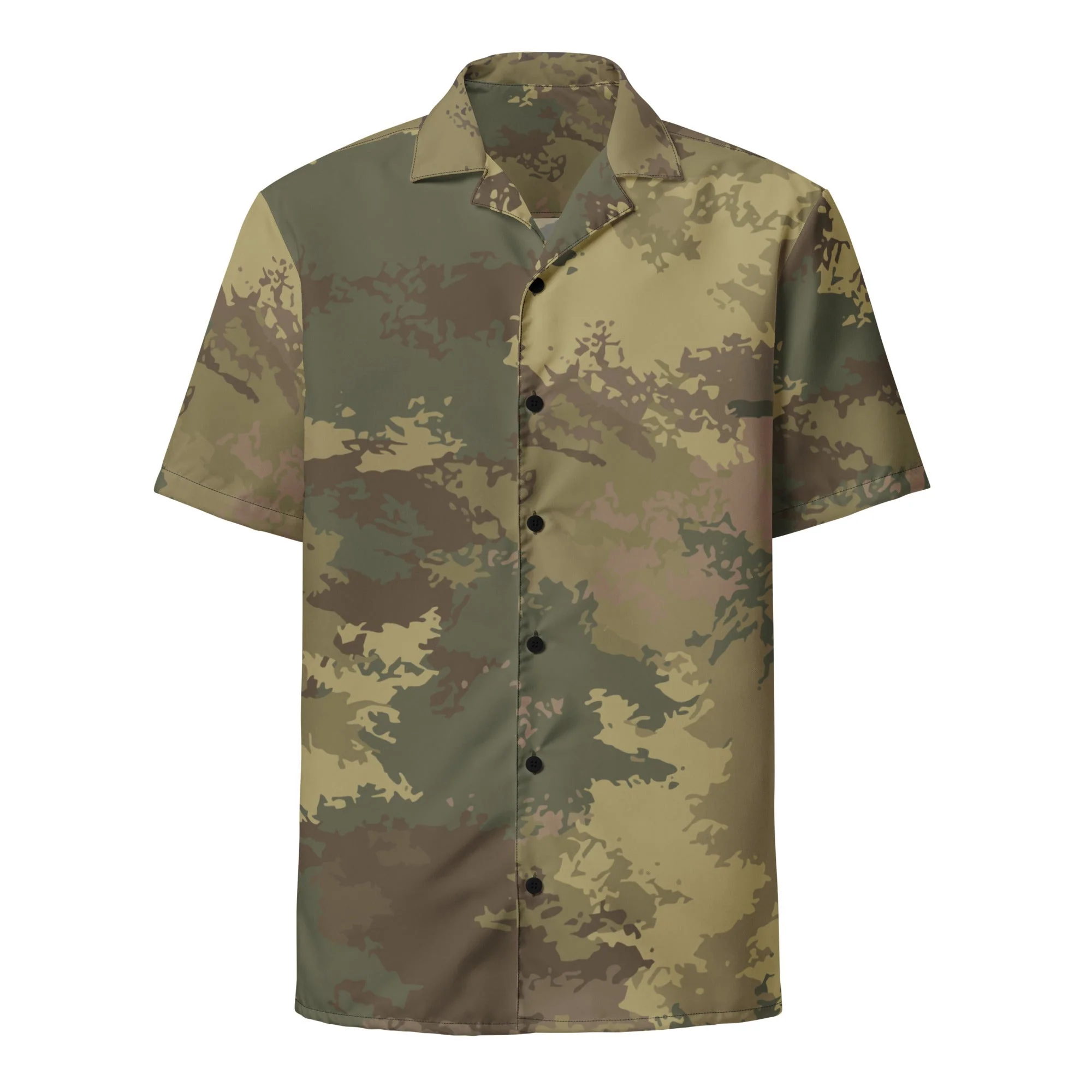 Poisonous Multi-Terrain CAMO Unisex Short-Sleeve Button Shirt - Image 11