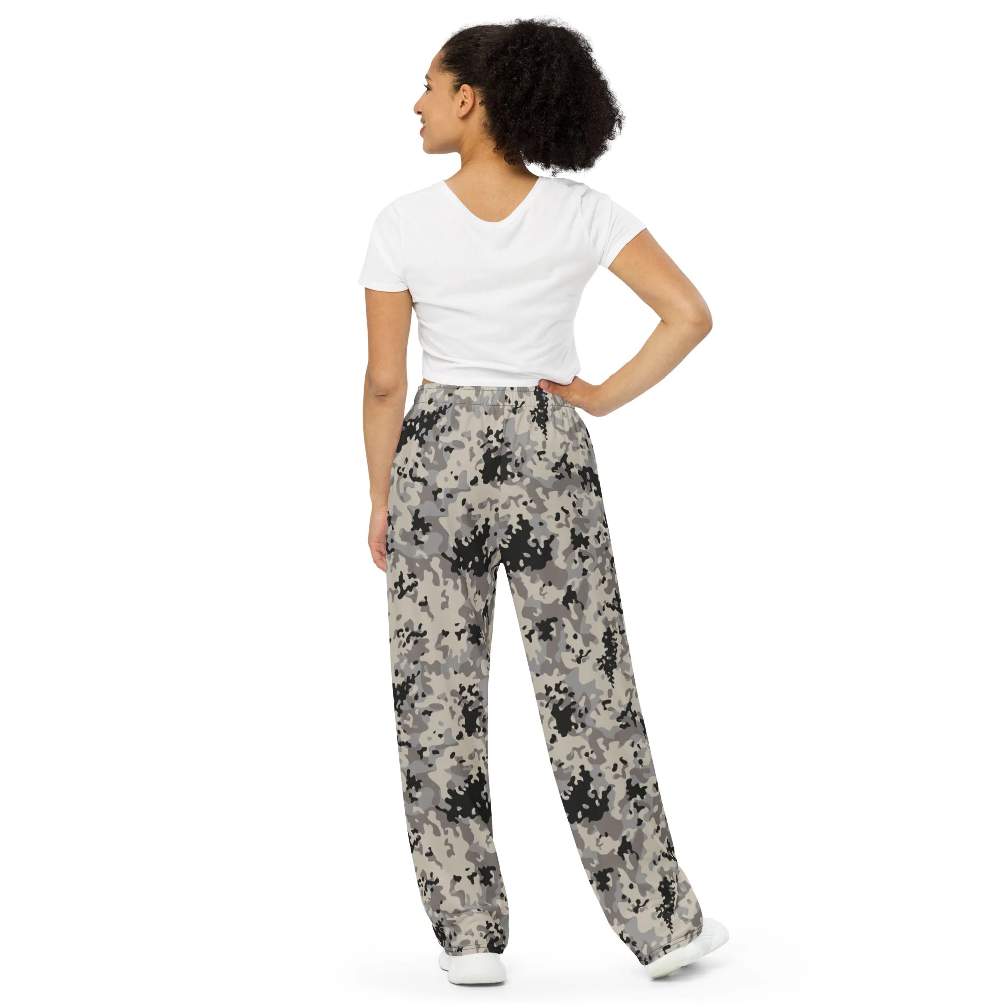 Polish Flecktarn Urban Anti-Terrorist CAMO Unisex Wide-Leg Leisure Pants - Image 3