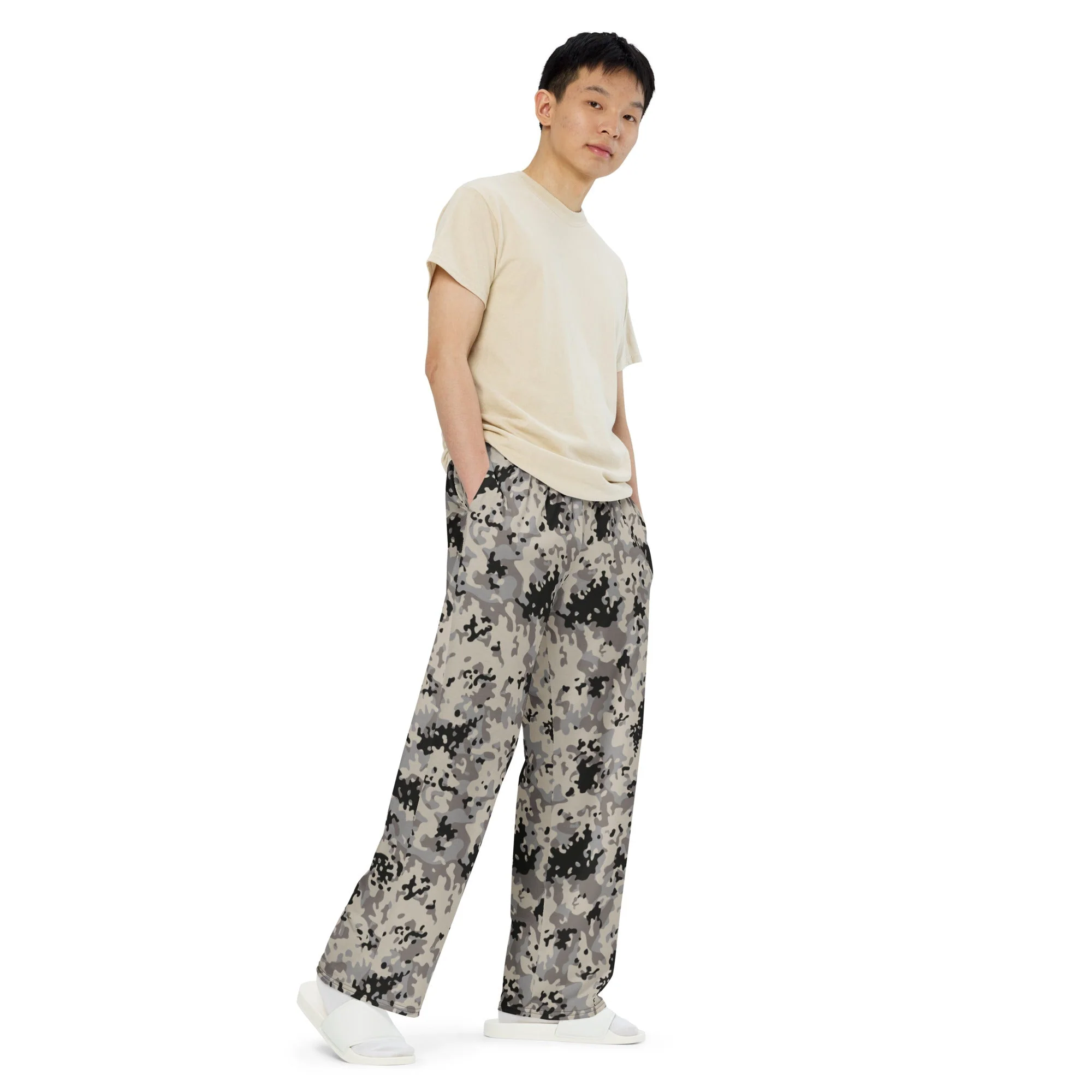 Polish Flecktarn Urban Anti-Terrorist CAMO Unisex Wide-Leg Leisure Pants - Image 6