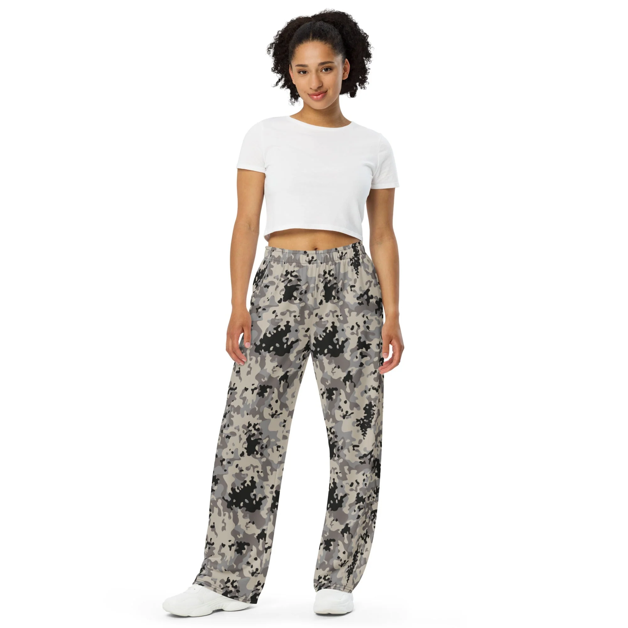 Polish Flecktarn Urban Anti-Terrorist CAMO Unisex Wide-Leg Leisure Pants - Image 7
