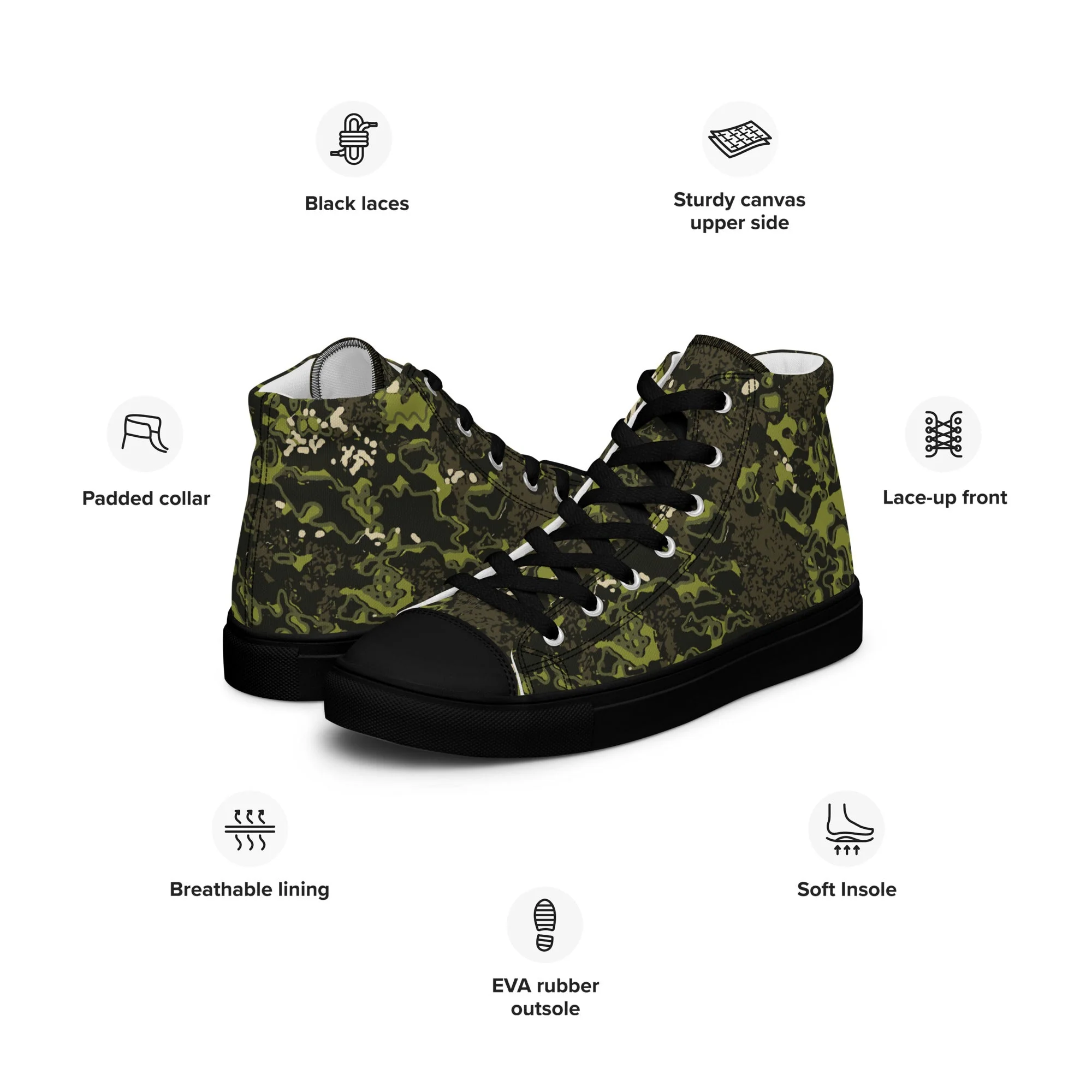 Polish Modular Adaptive Penetrative Ambush (MAPA) CAMO Mens High-Top Canvas Shoes - Image 2
