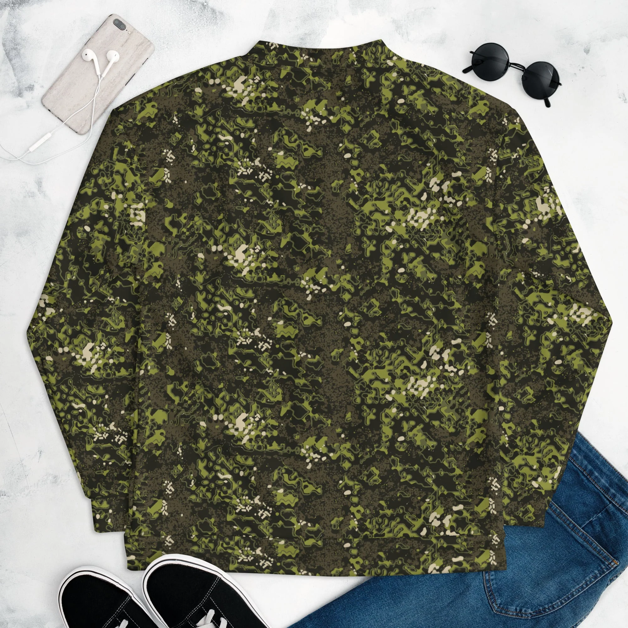 Polish Modular Adaptive Penetrative Ambush (MAPA) CAMO Unisex Bomber Jacket - Image 8